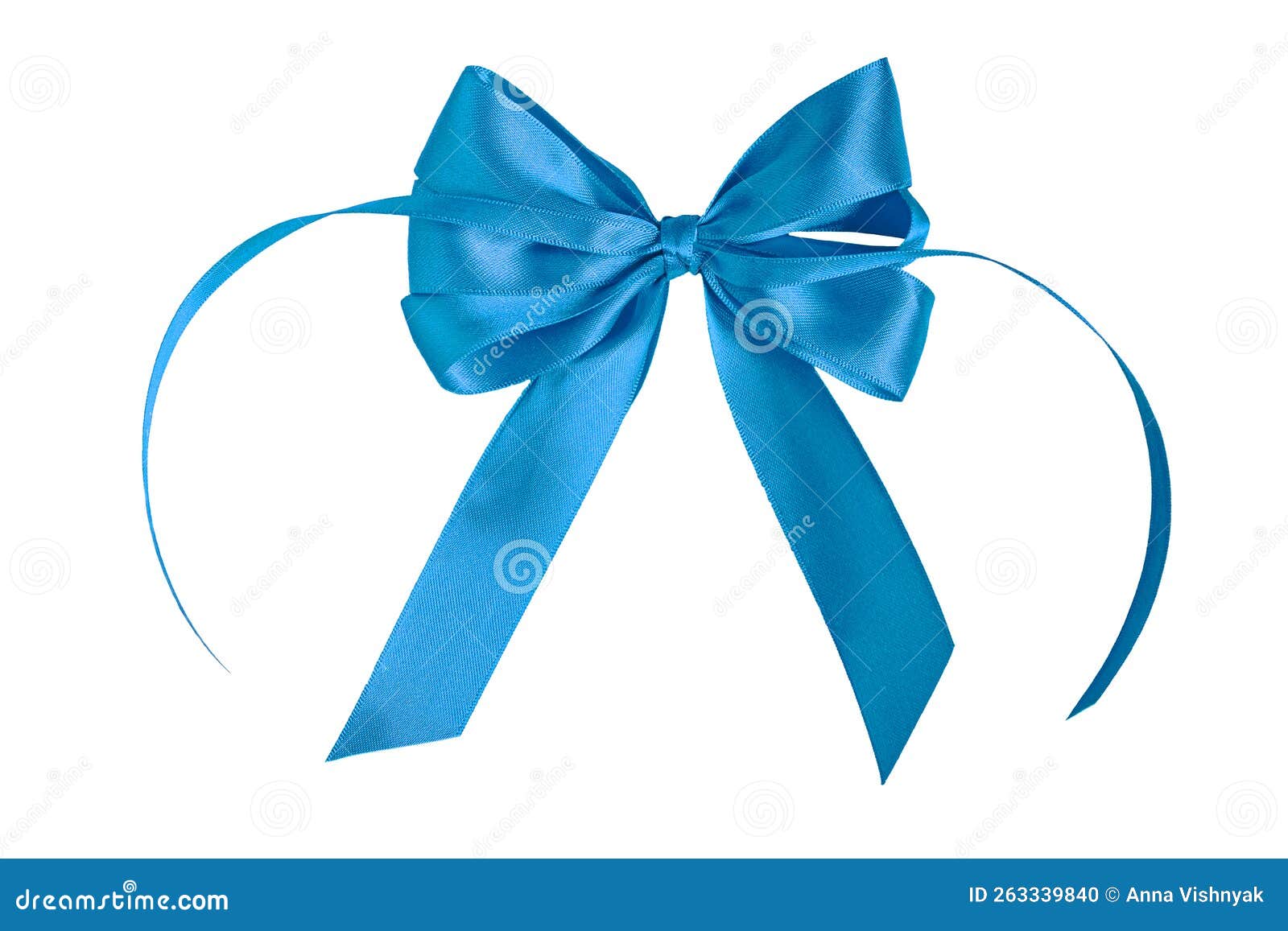 Light Blue Satin Hair Bow - wide 9