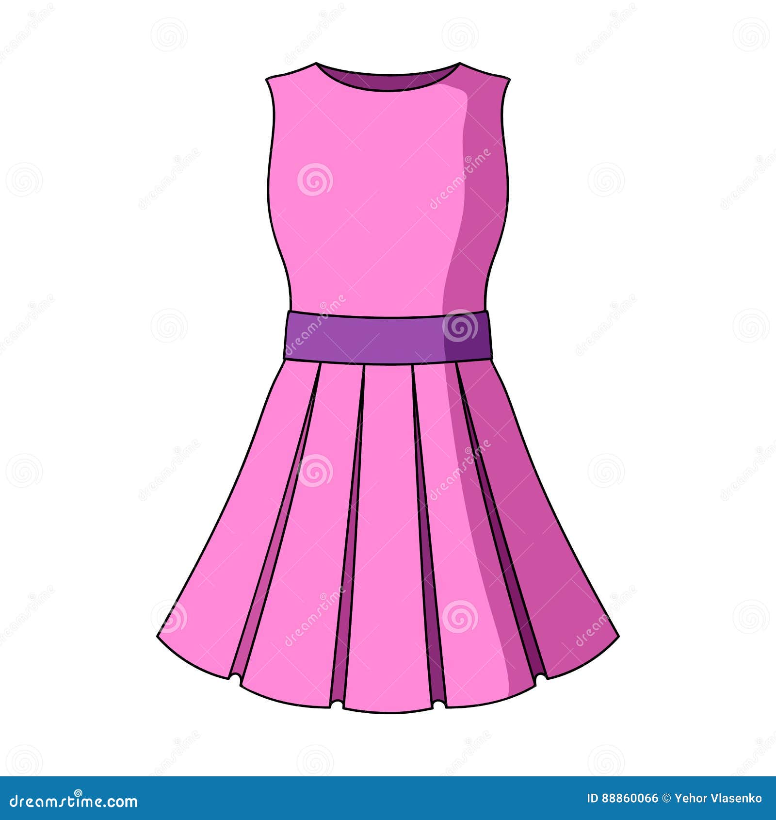 Beautiful Light Pink Summer Dress without Sleeves. Clothing for a Hike To  the Beach Stock Vector - Illustration of pink, light: 88860066