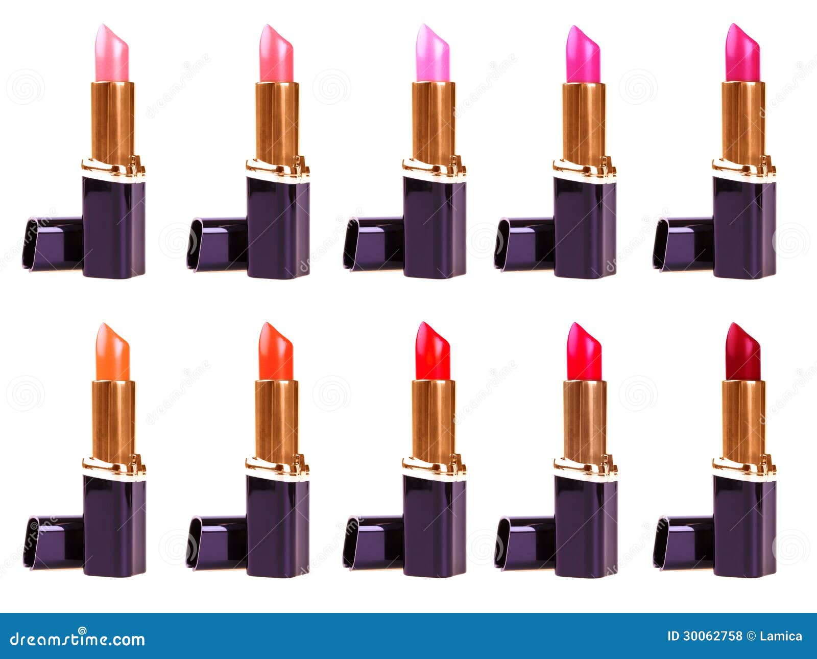 Beautiful Lipsticks Isolated on White Background Stock Photo Image of