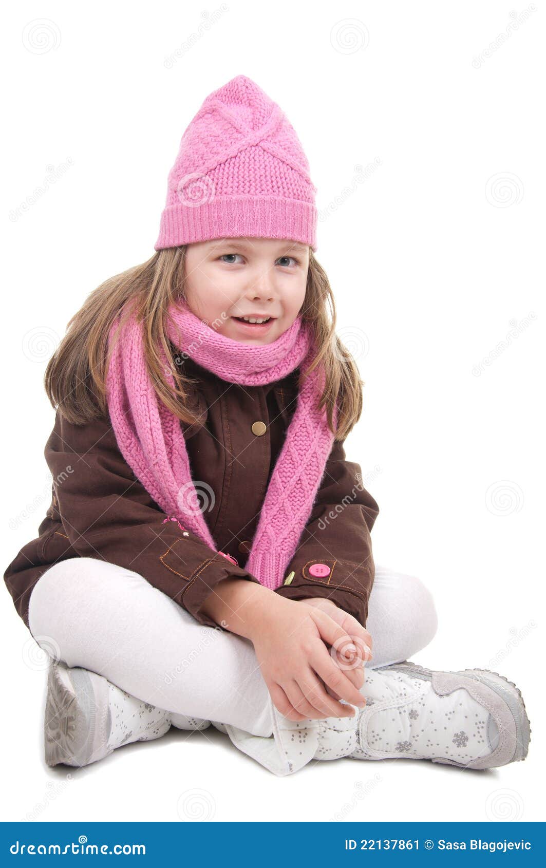 Beautiful Little Girl Posing in Studio Stock Image - Image of girl ...