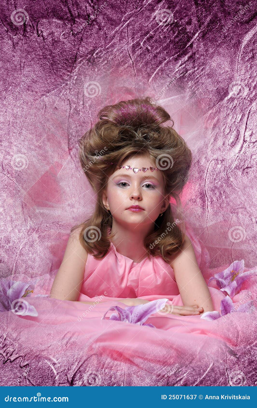 Beautiful Little Girl In Princess Dress Royalty Free Stock 