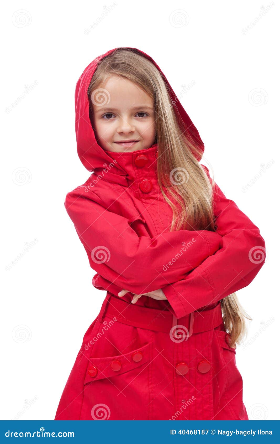 Beautiful Little Girl With Red Coat Stock Image Image of coat, cute 40468187