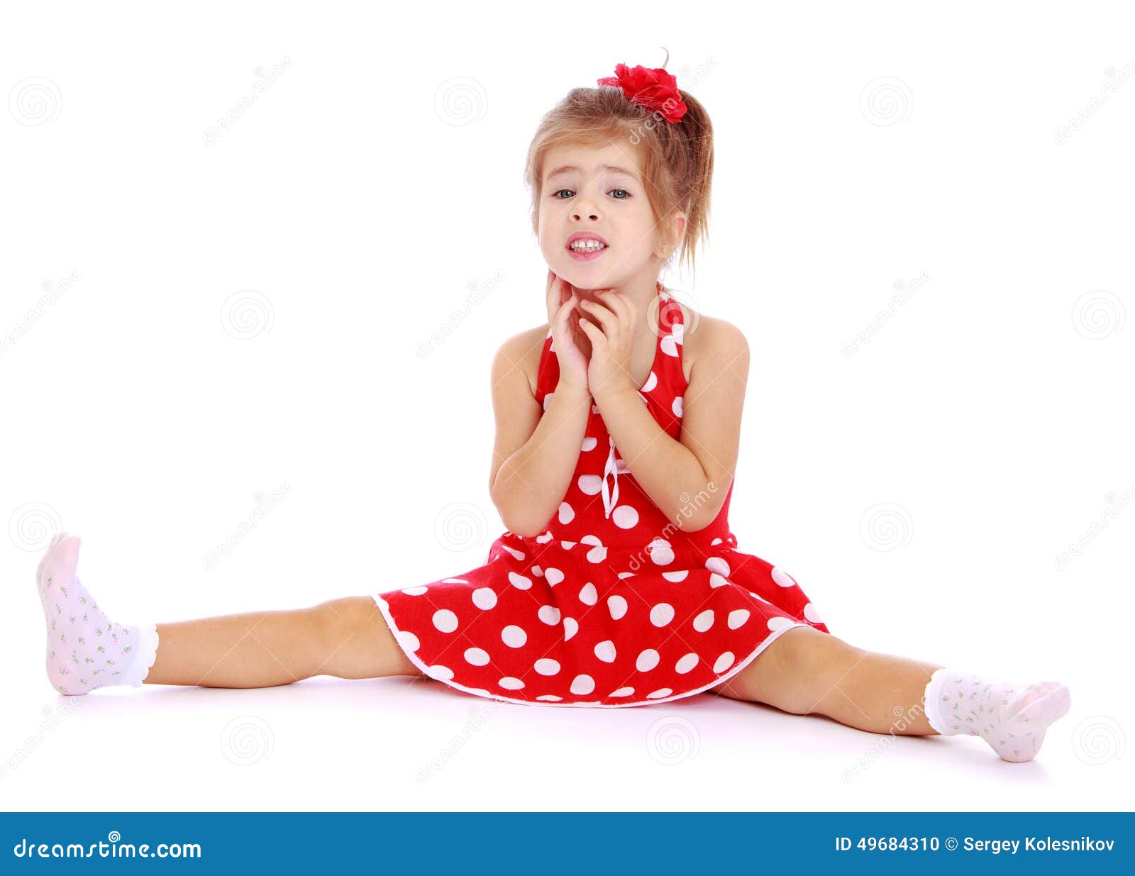 toddler girl open legs Beautiful Little Girl Sitting Legs Spread Wide Stock Photo ...