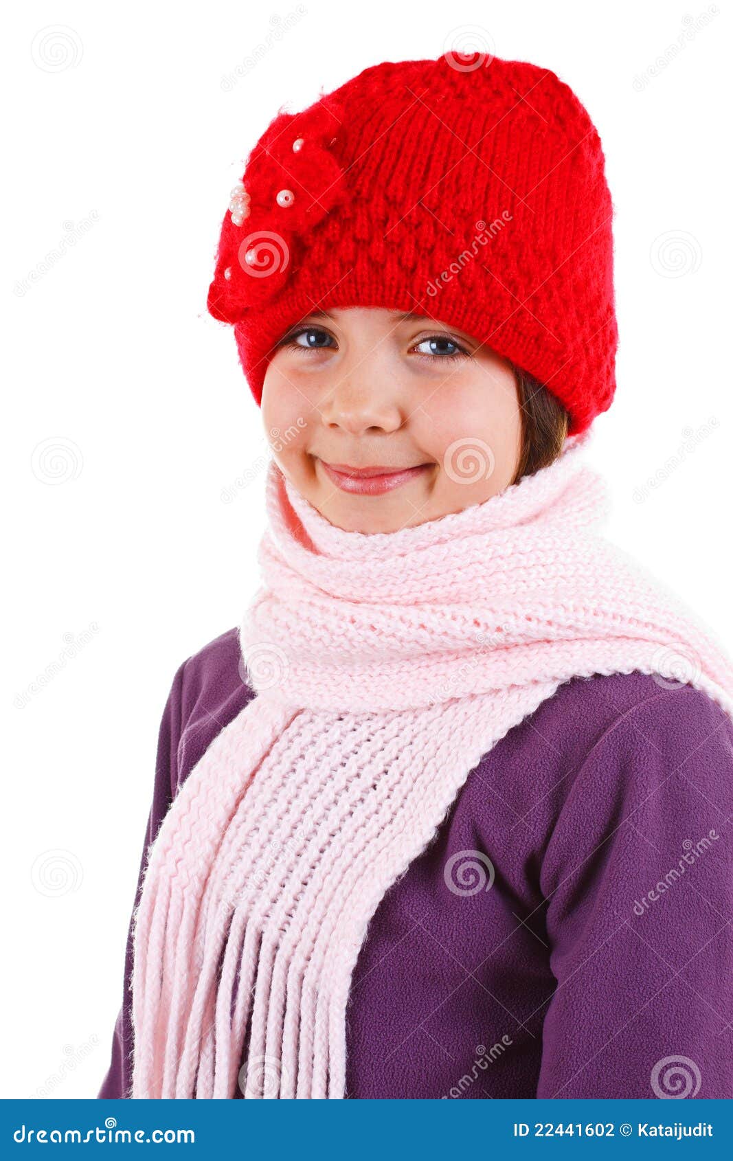 Beautiful Little Girl in Winter Outfit Stock Photo - Image of colorful ...