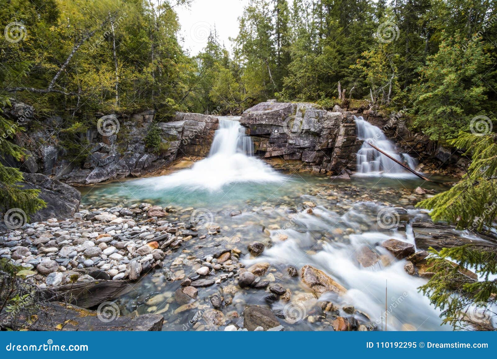 norway nature waterfall and trees