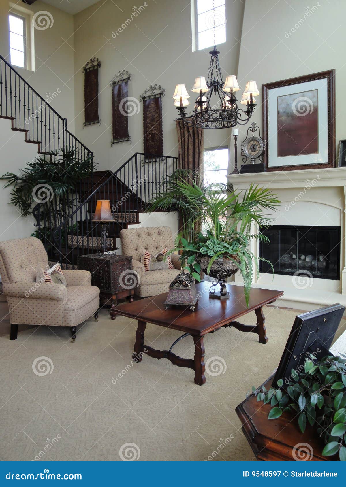 Beautiful Living Room stock image. Image of luxury, chairs 9548597