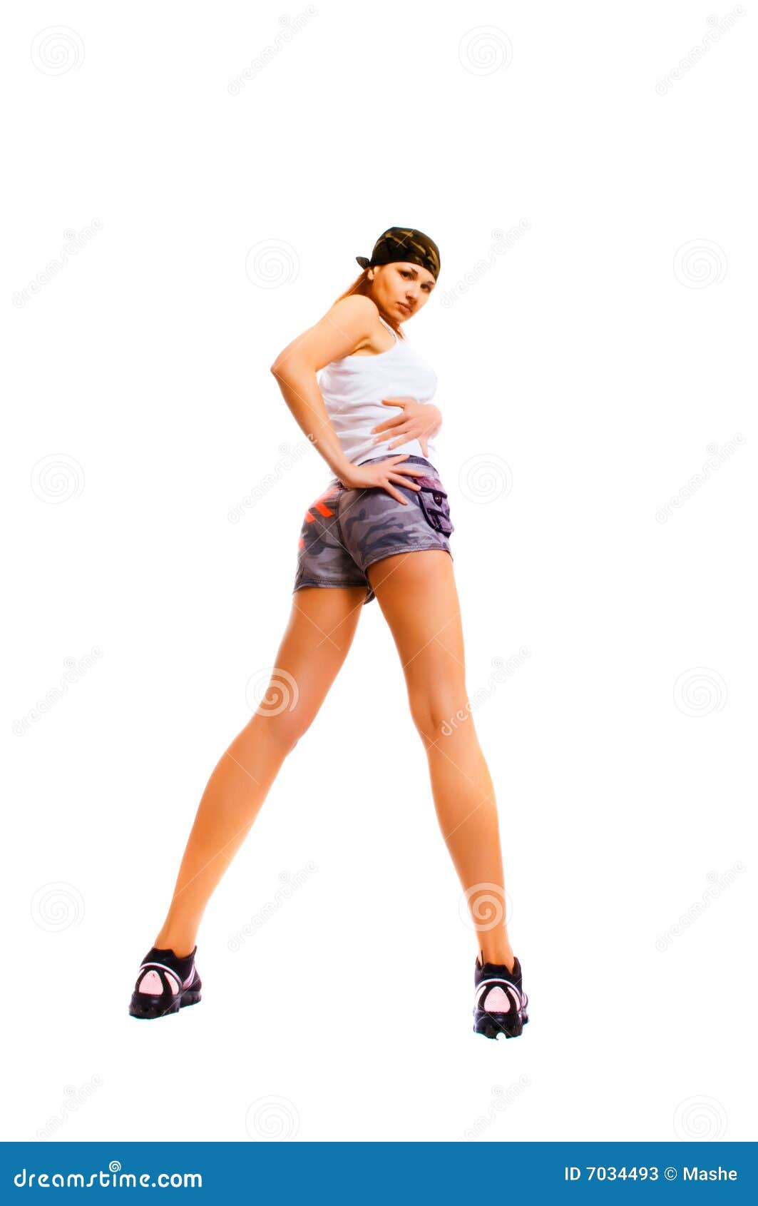 Beautiful longlegged stock image. Image of high, smile 7034493