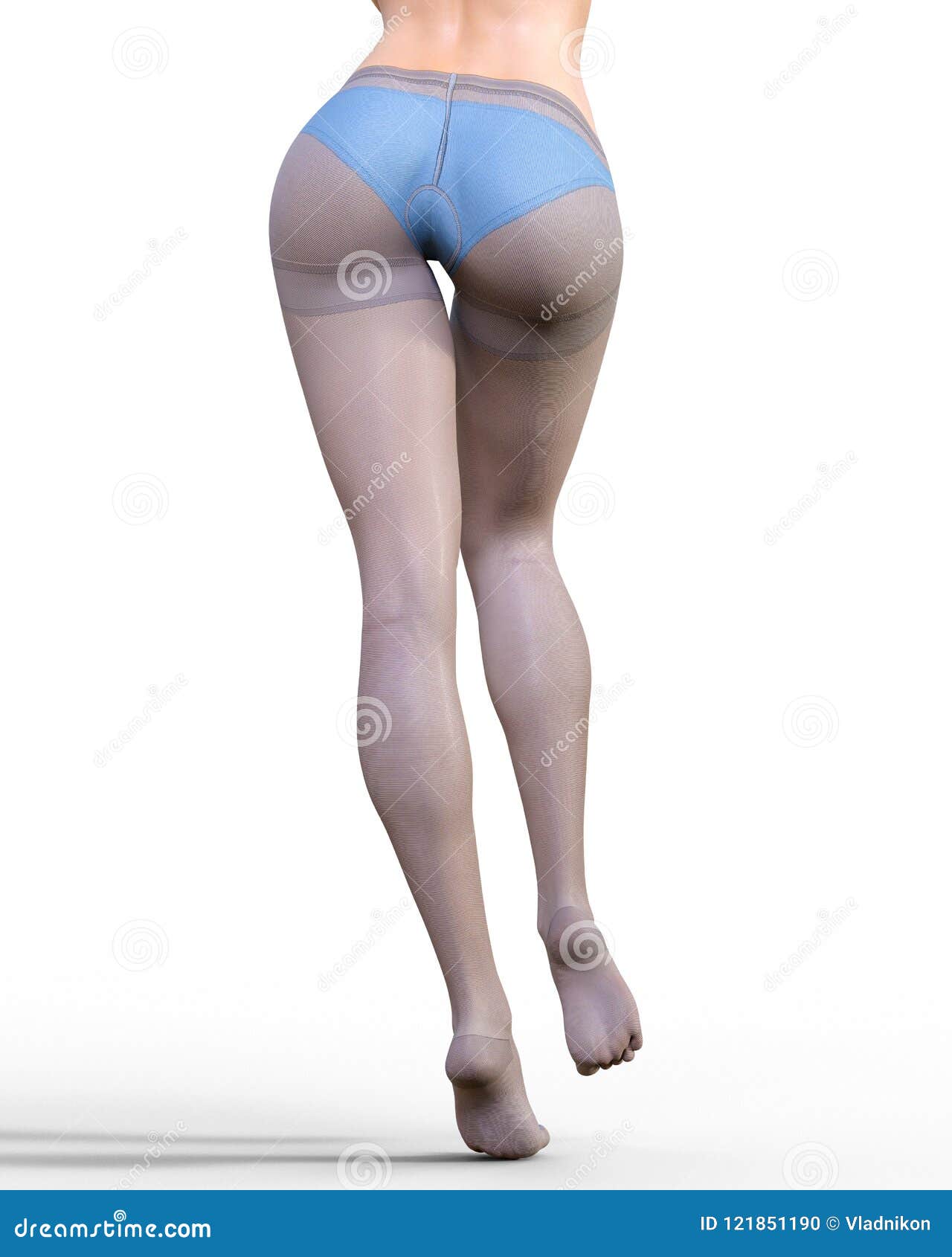 Long Slender Legs Woman Pantyhose. Stock Illustration - Illustration of  romantic, conceptual: 121851190