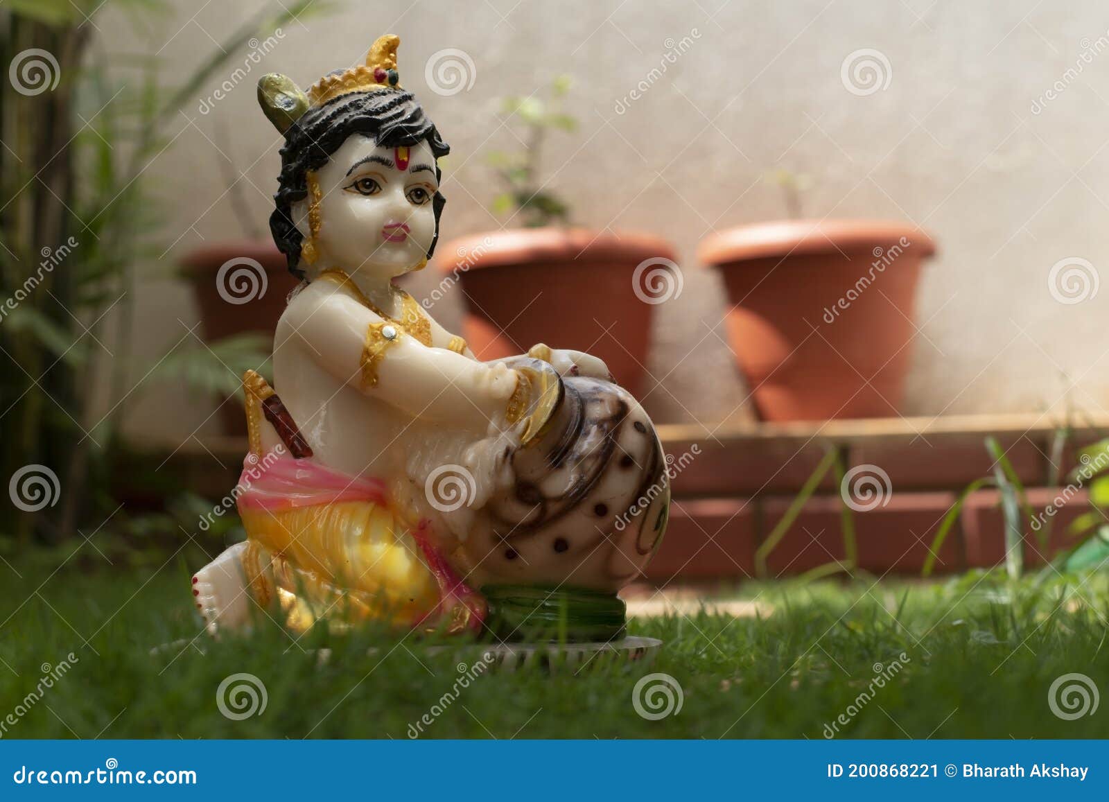 Beautiful Lord Krishna Idol Stock Image - Image of india, ancient ...