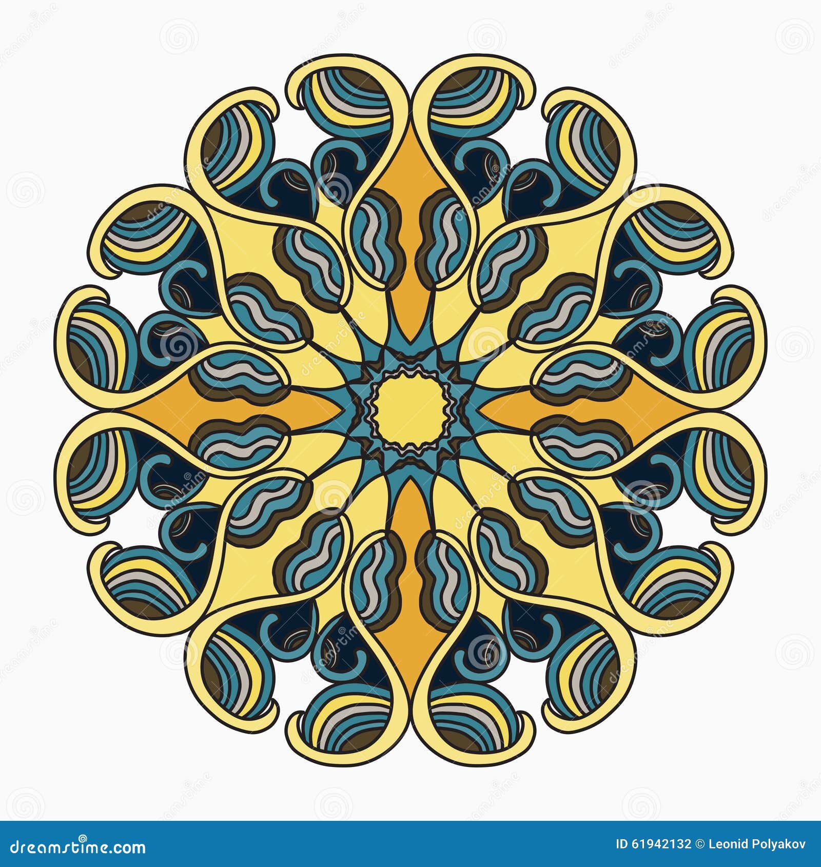 Beautiful Mandala, Tribal Ethnic Ornament. Vector Illustration Stock ...