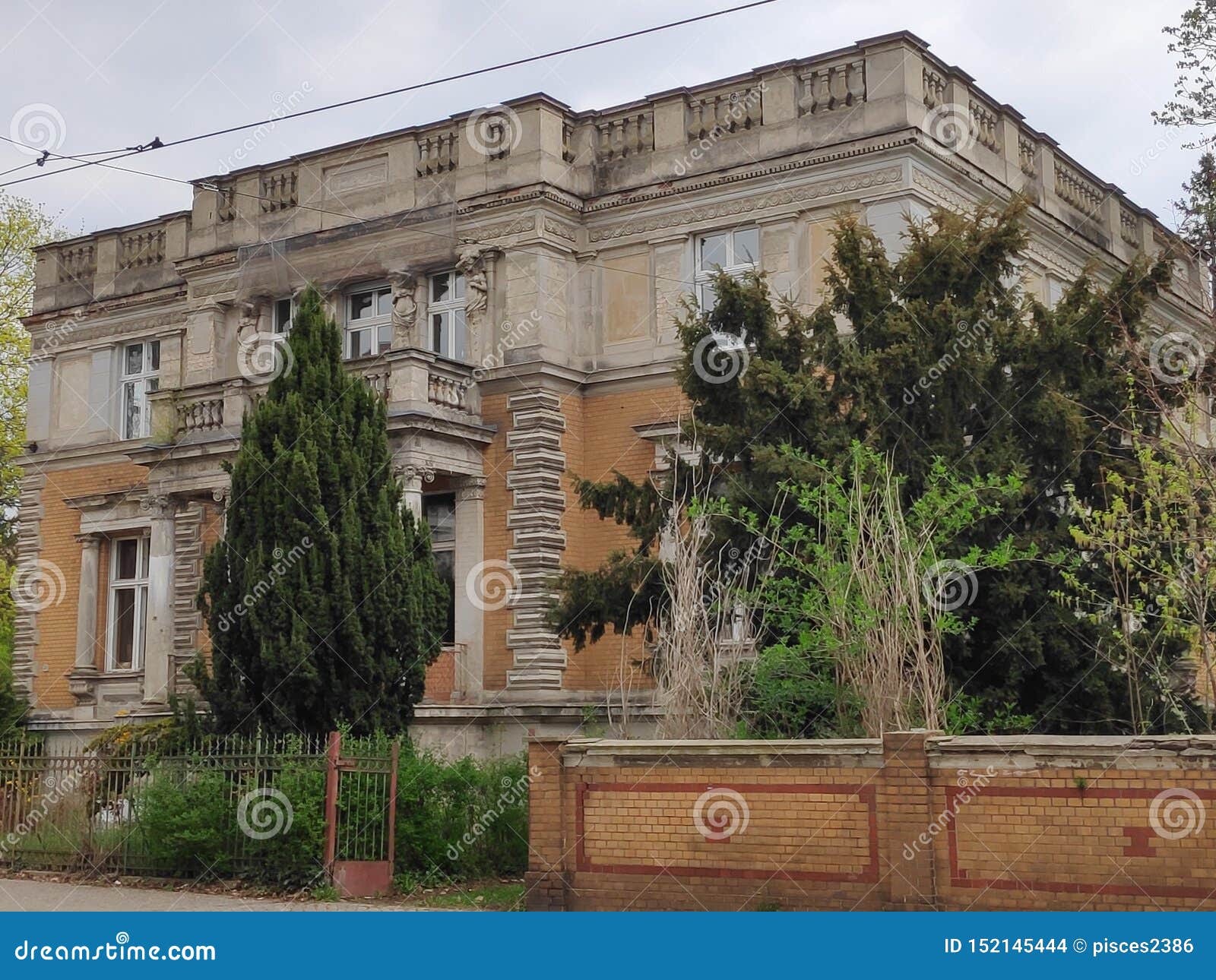 Beautiful Mansion in Potsdam, Germany Combining Different Styles Stock