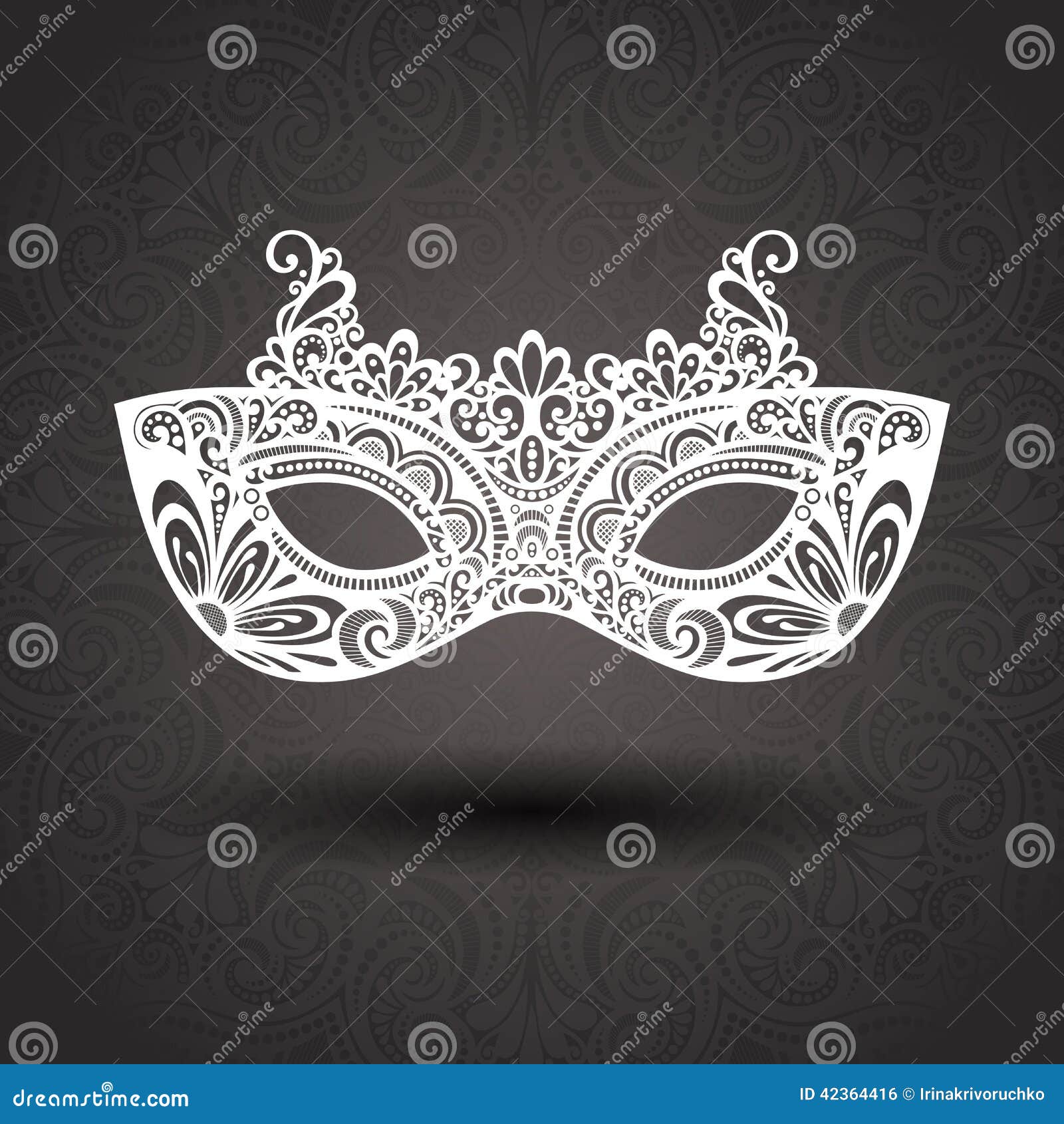 Beautiful Masquerade Mask (Vector) Stock Vector Illustration of