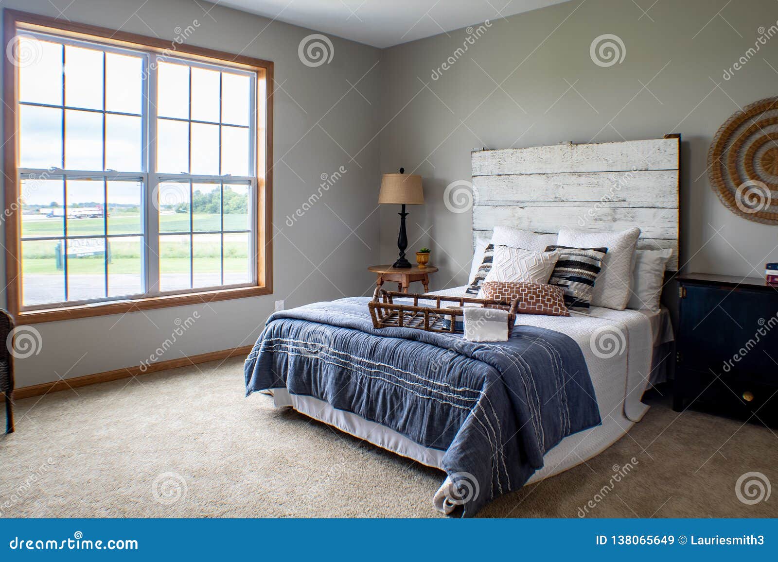 Cozy Master Bedroom On A Cold Winter S Day Stock Image