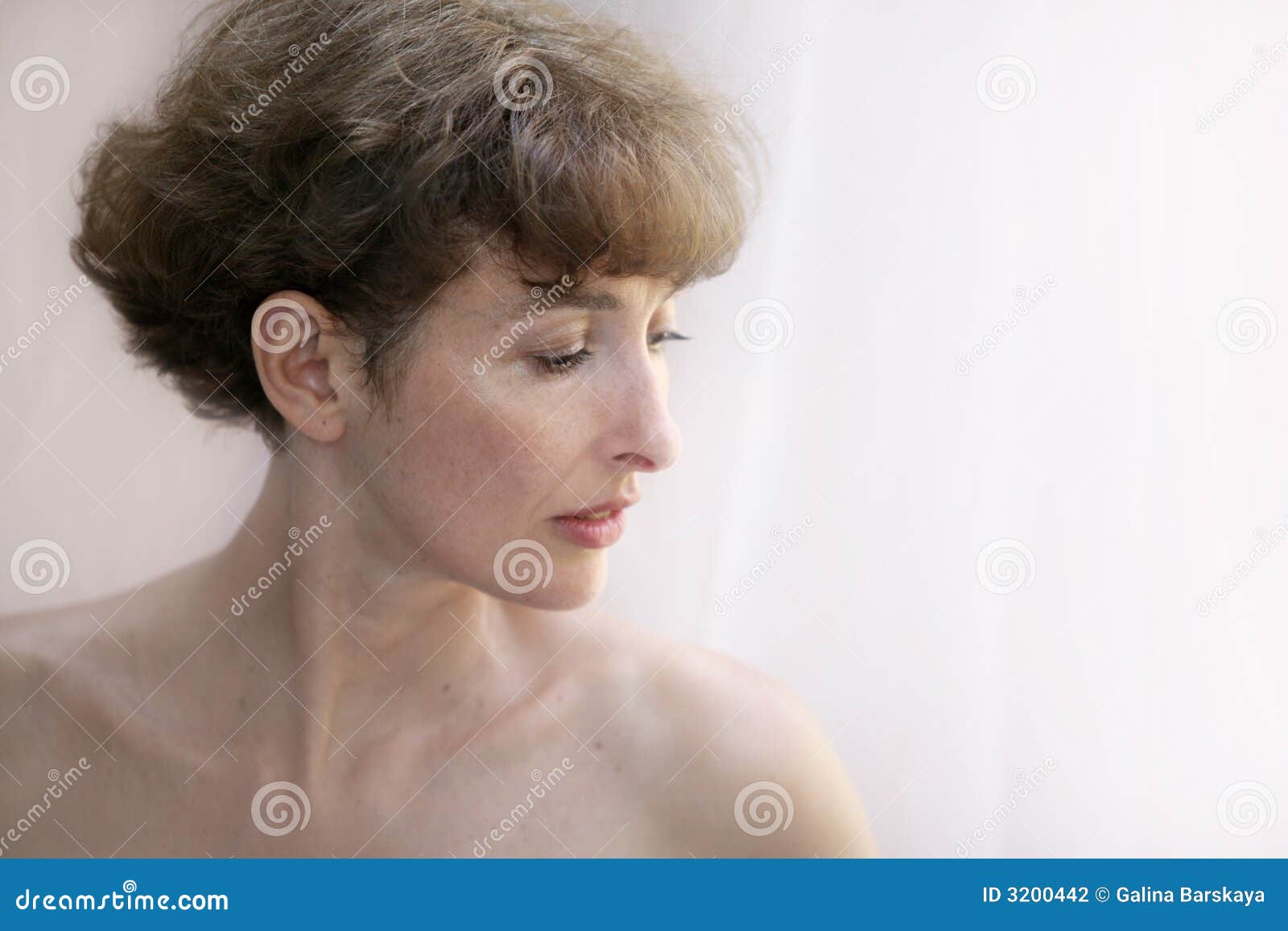 Topless Woman In Lingerie Stock Photo Cartoondealer Com 39557238