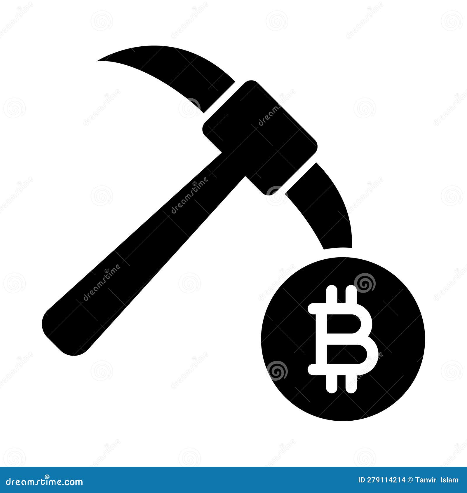 Bitcoin Mining Icon stock vector. Illustration of graphic - 279114214
