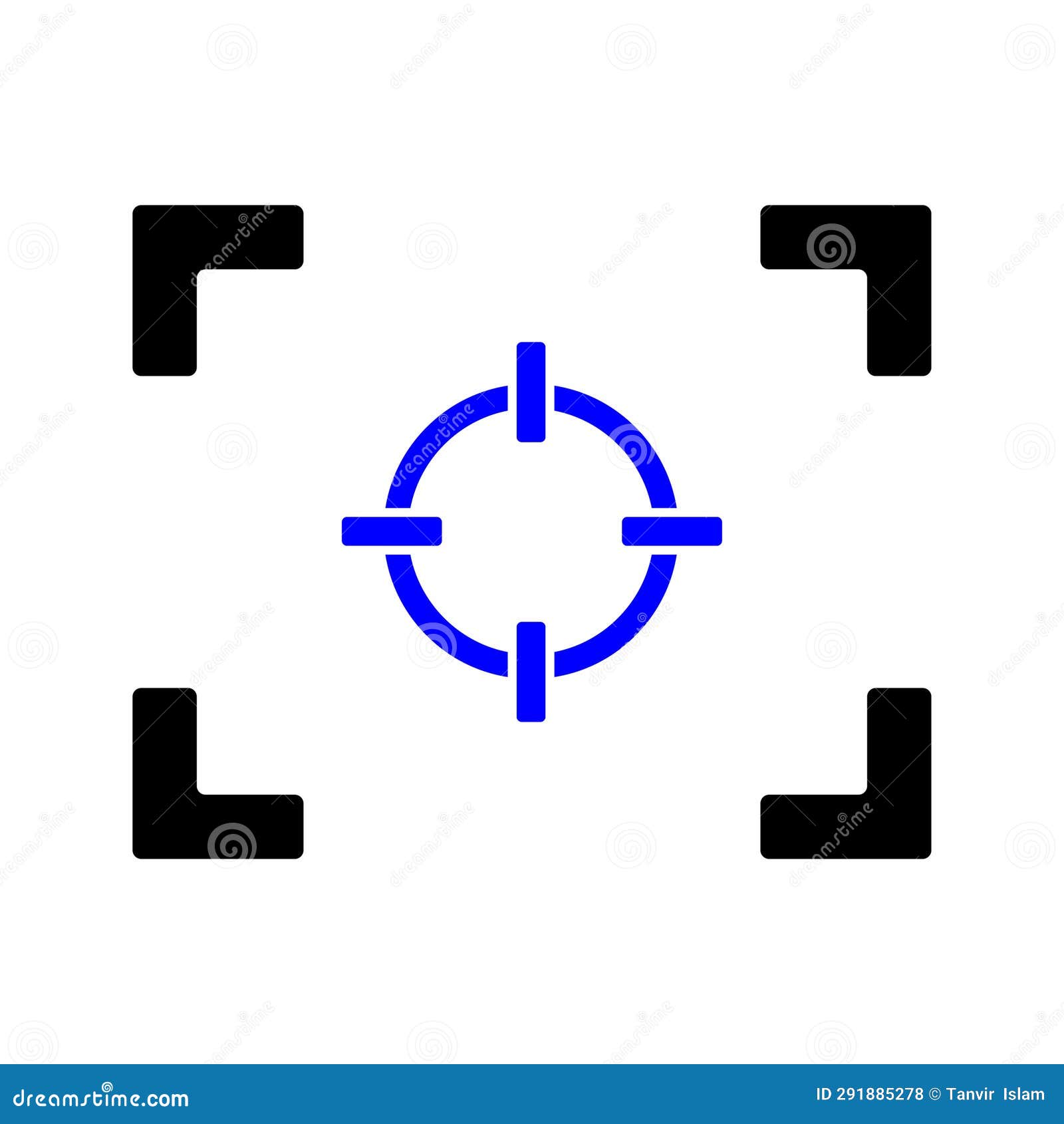 Camera Focus Point Icon stock illustration. Illustration of mode