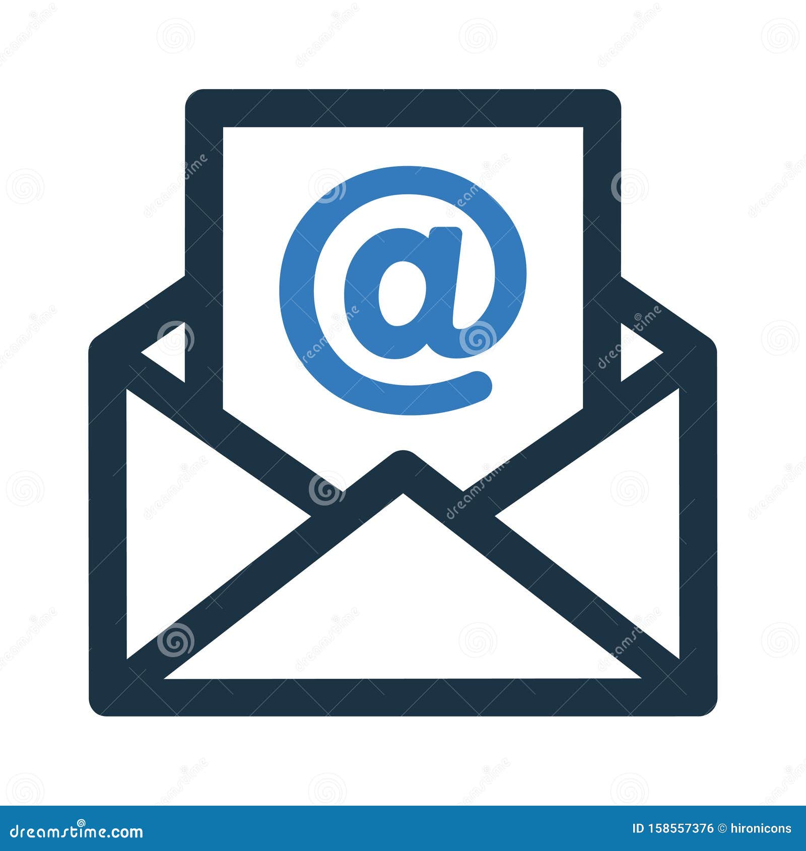 Email, Open Mail, New Email Icon Stock Illustration - Illustration of  communication, sign: 158557376