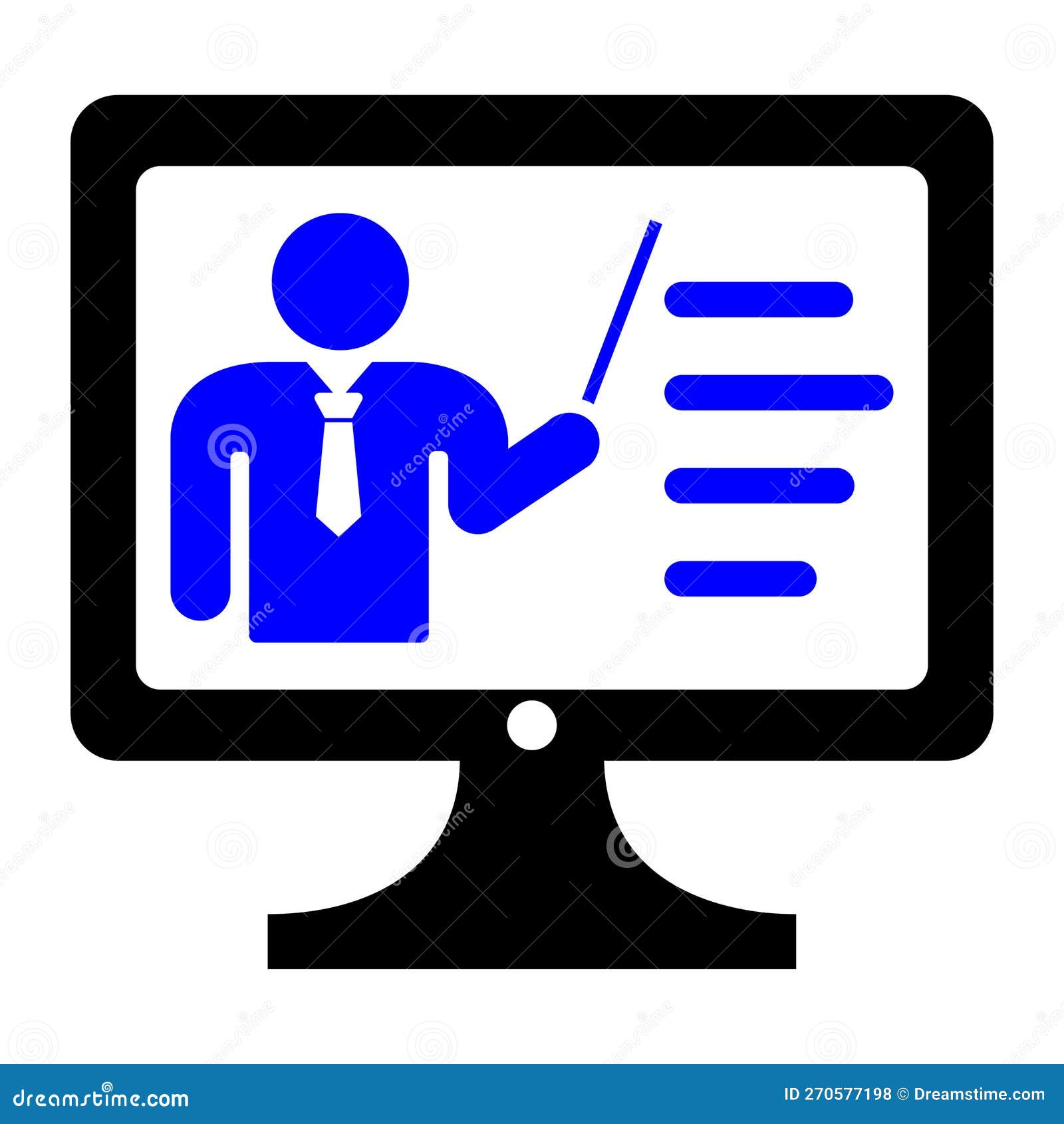 Online Training Icon stock vector. Illustration of design - 270577198