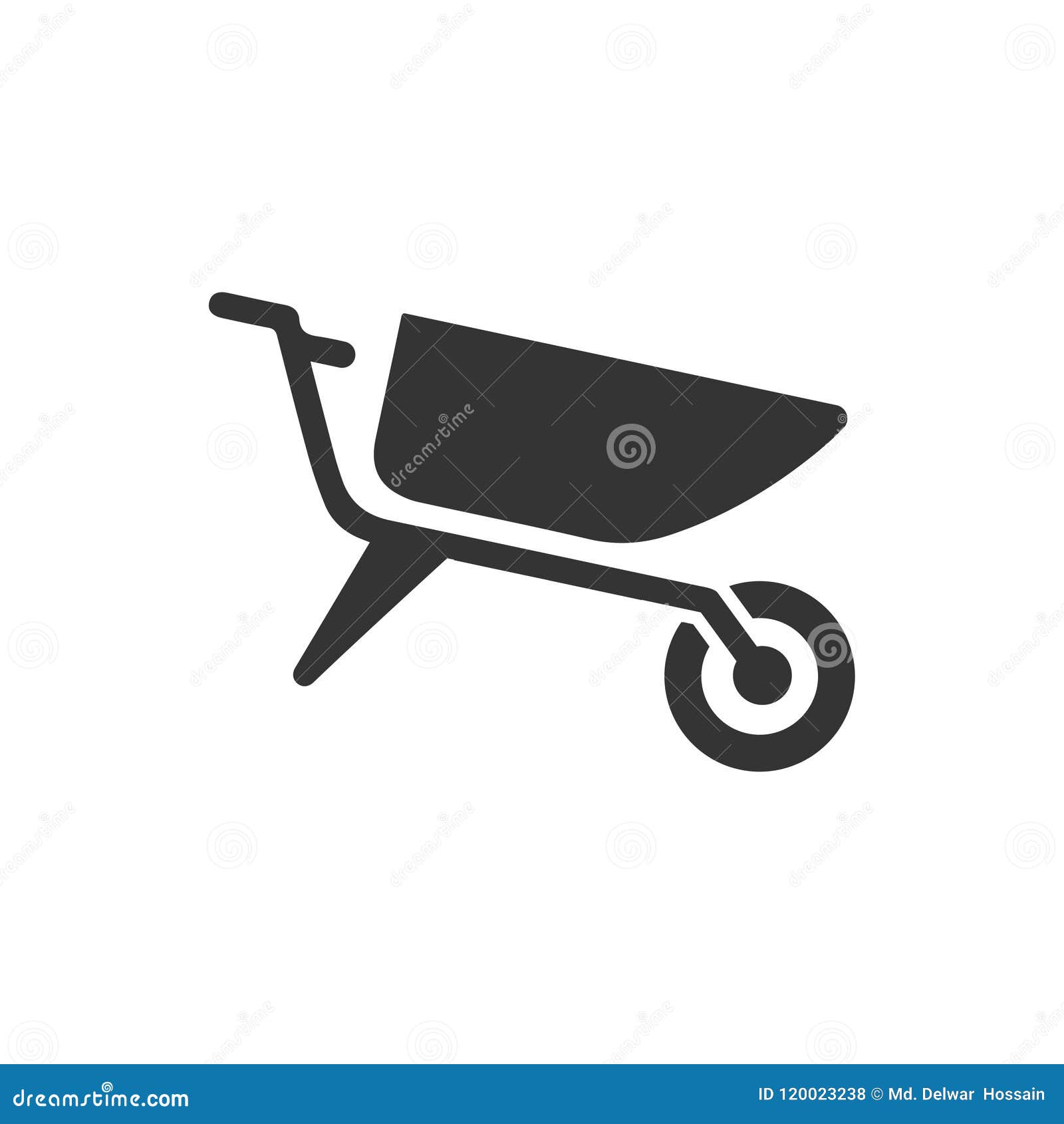 Wheelbarrow, Garden Tools Icon Stock Vector - Illustration of ...