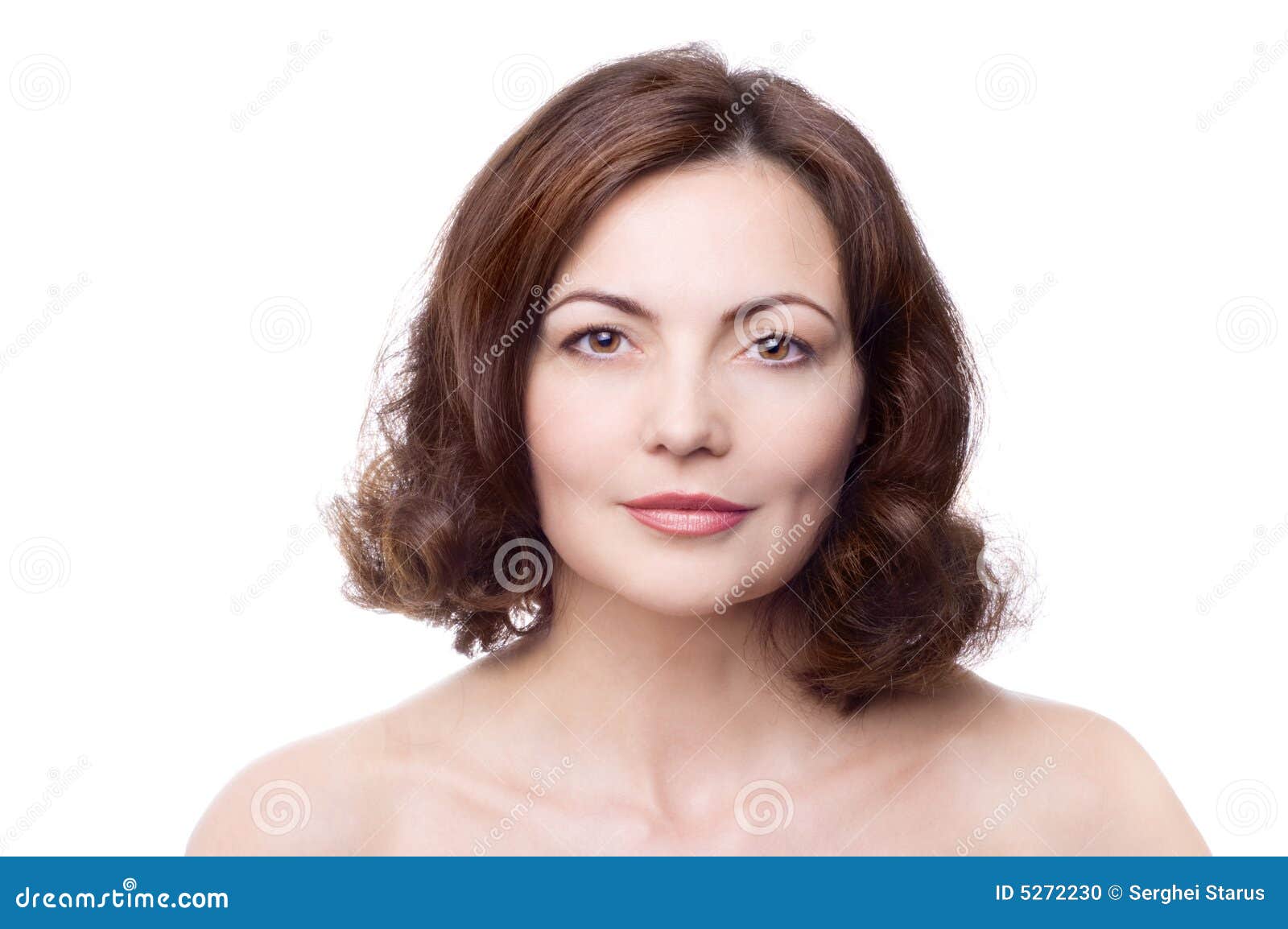 Beautiful Middle-aged Woman Stock Photo - Image of cheerful, face: 5272230