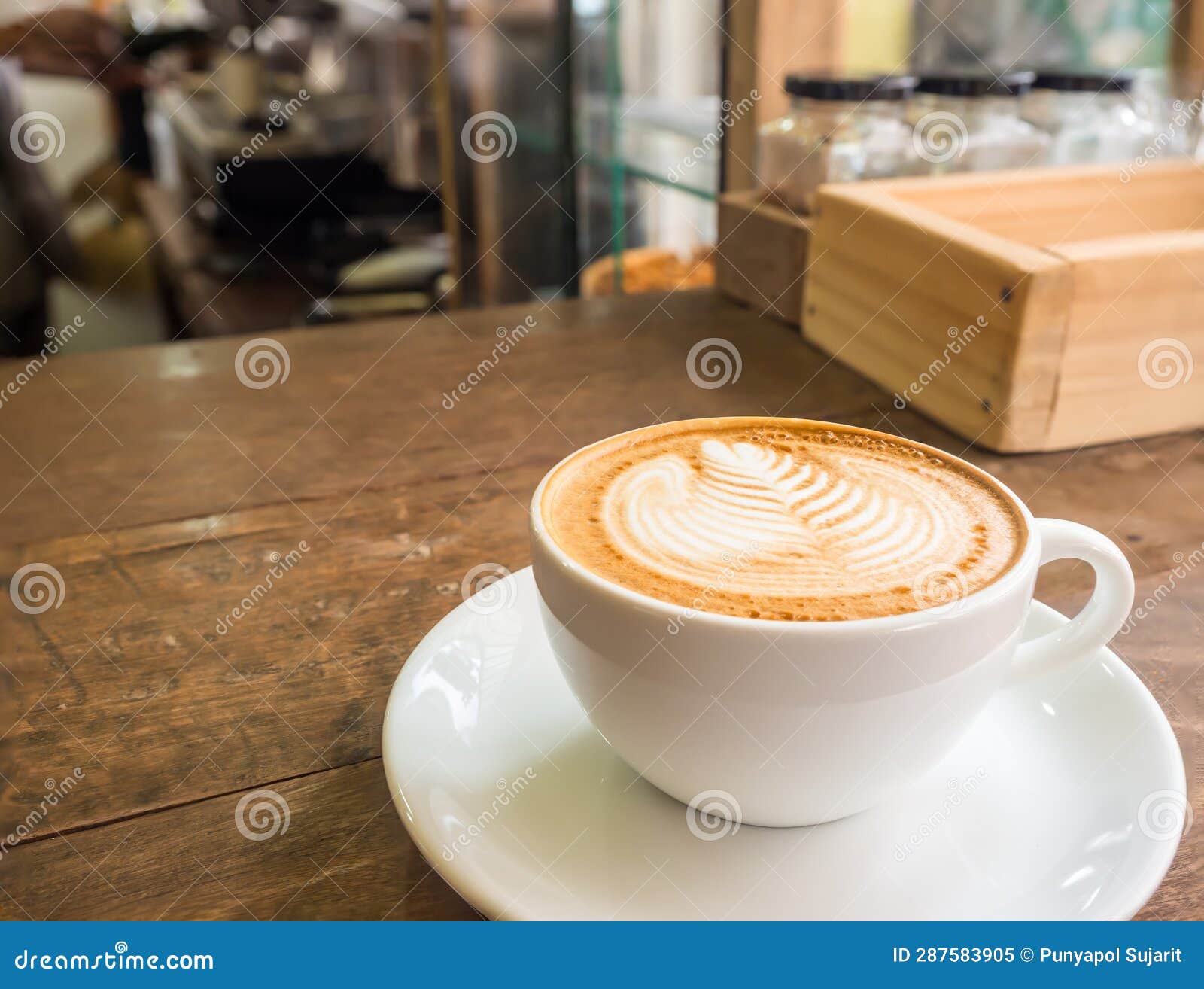 Beautiful Milk Coffee in Coffee Shop Stock Image Image of cappuccino