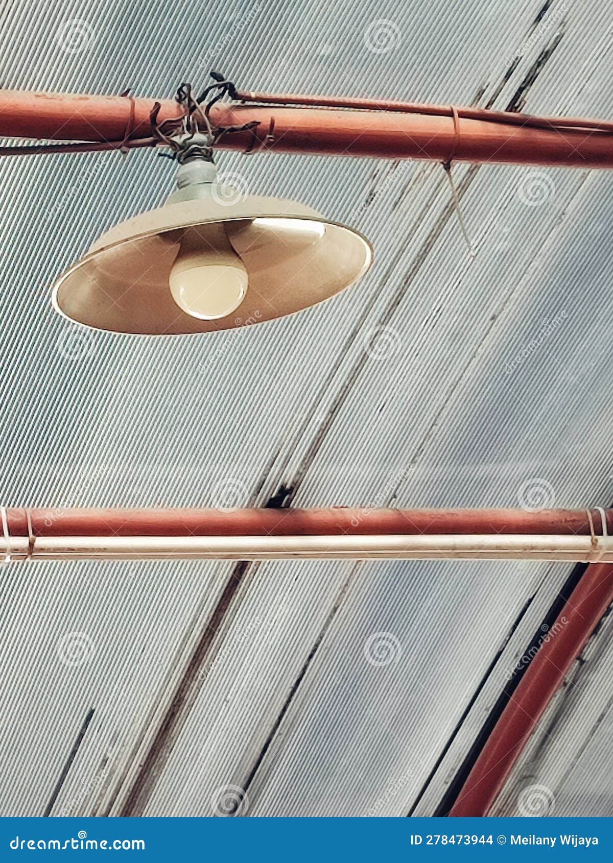 Beautiful Minimalist Photo of a Ceiling Light Stock Photo - Image of