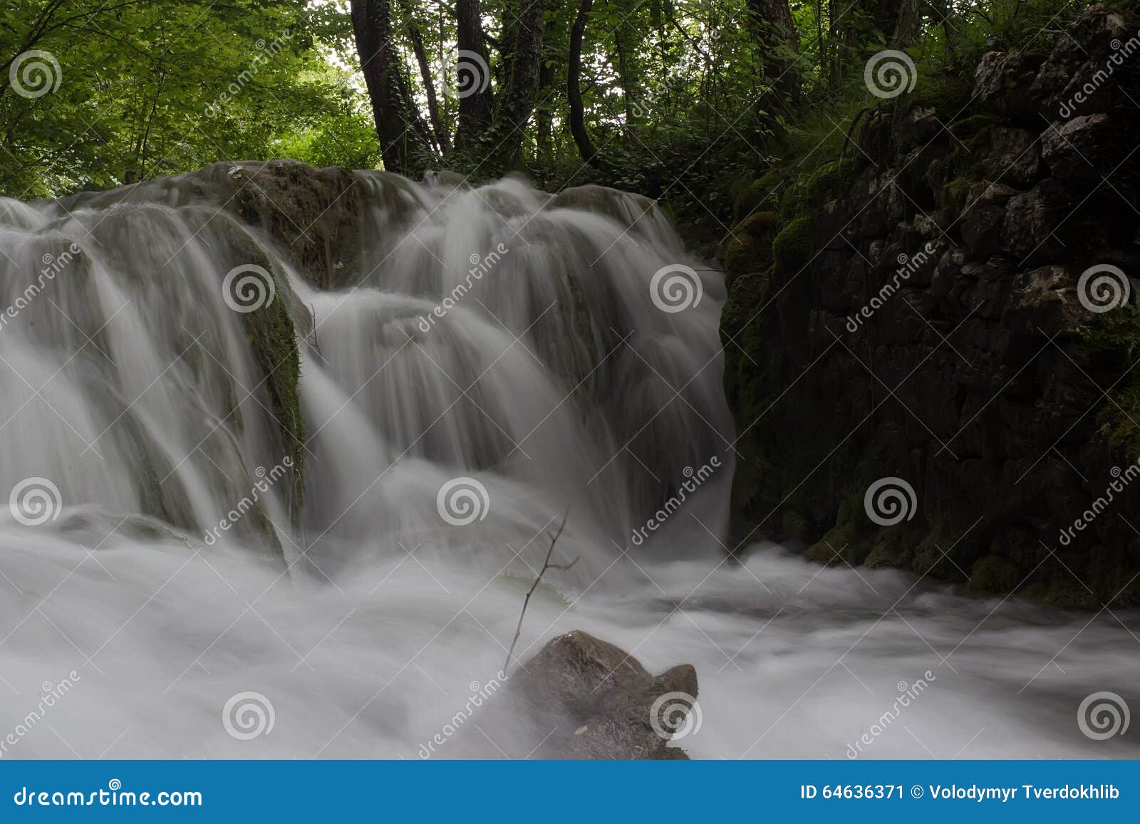 Beautiful Misty Water Cascade Stock Image Image Of Nature Summer