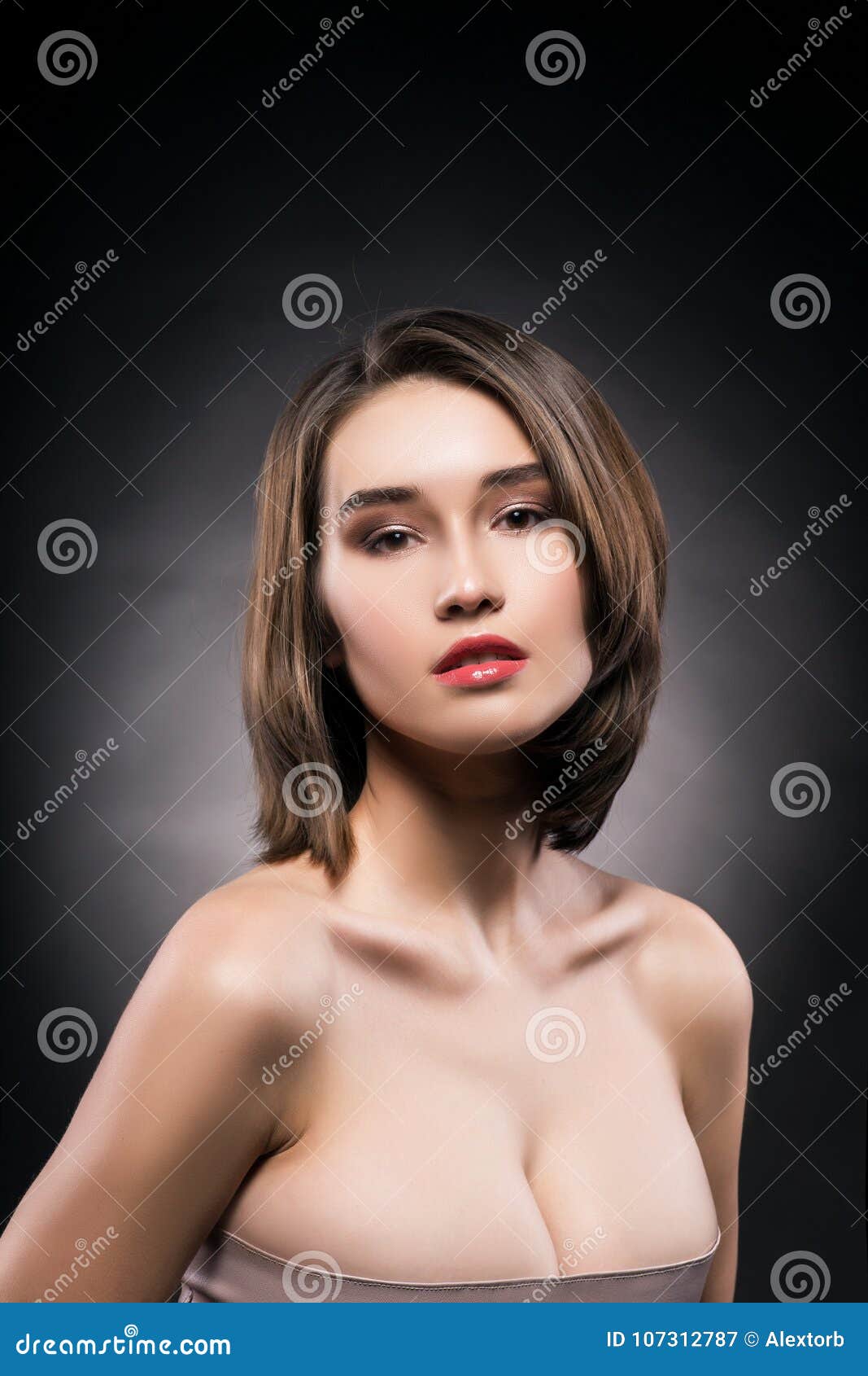 Beautiful Big Breasted Mixed Asian-caucasian Race Girl. Stock Image - Image  of chinese, asian: 107312787