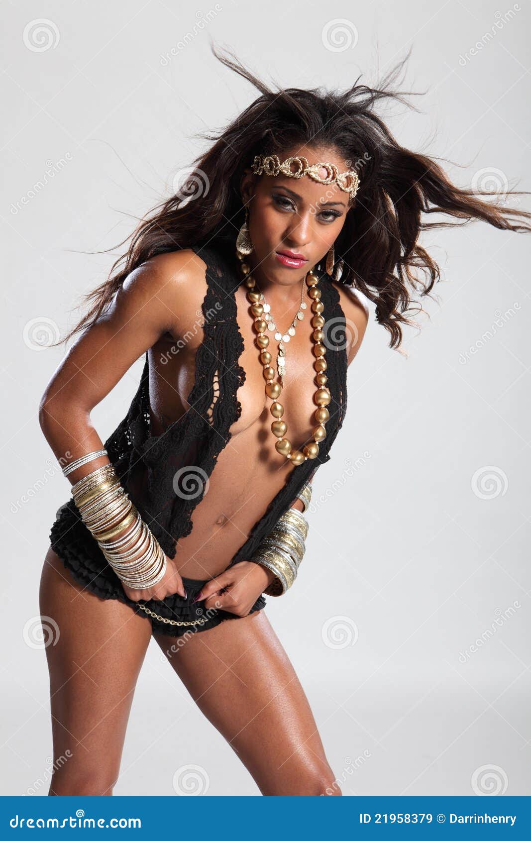 Beautiful Mixed Race  Woman Boobs Stock Image - Image of