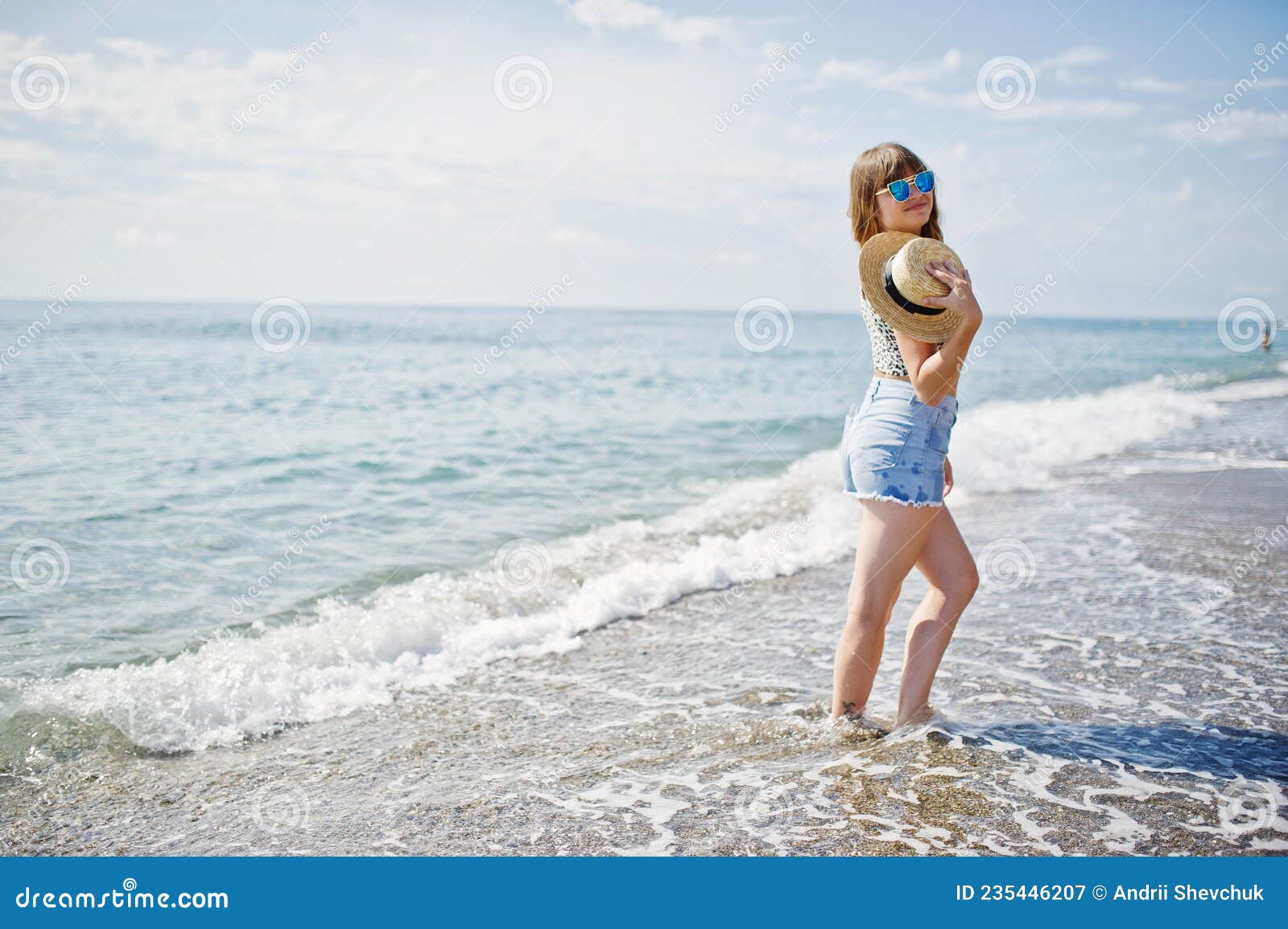 Beautiful Model Relaxing On A Beach Of Sea Stock Image Image Of Maldives Fashion 235446207