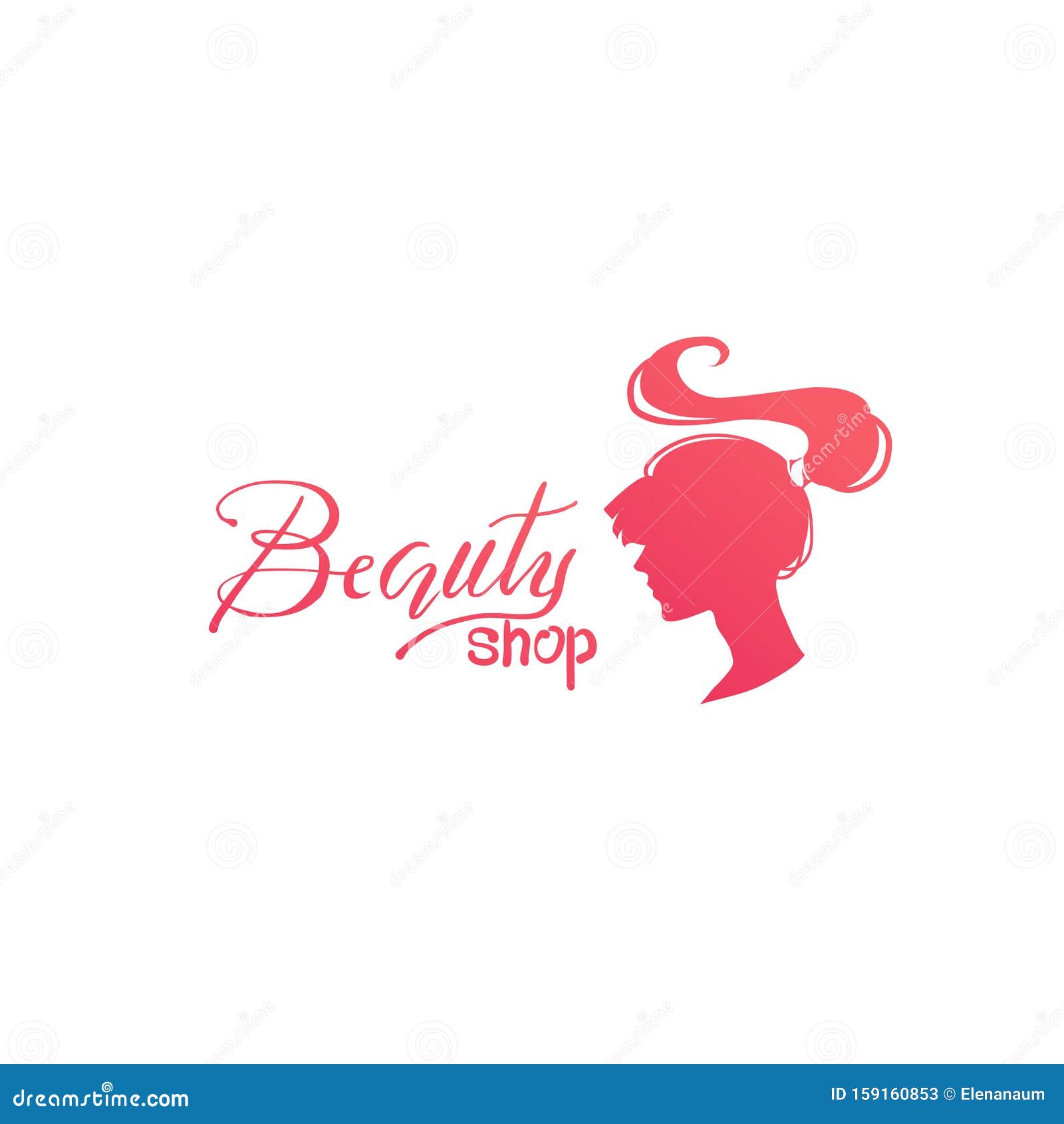 Logo With Woman Profile For Beauty Shop Female Head Style