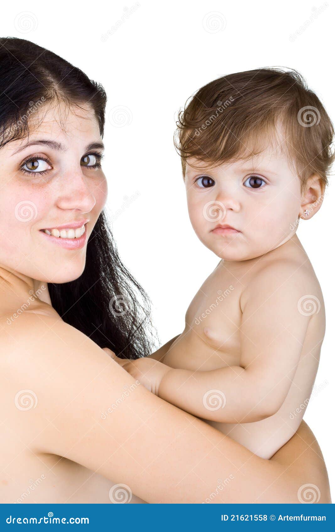 Beautiful Mom And Baby Daughter Stock Photo - Image of mama, female