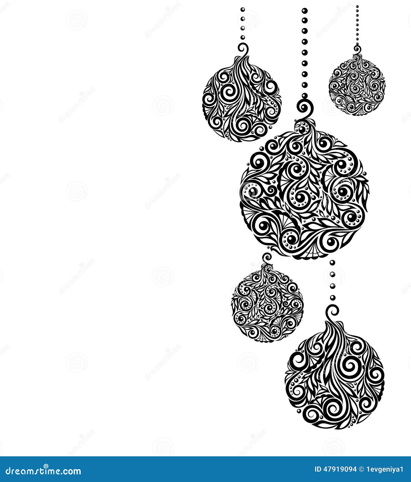 Beautiful Monochrome Black And White Christmas Background 