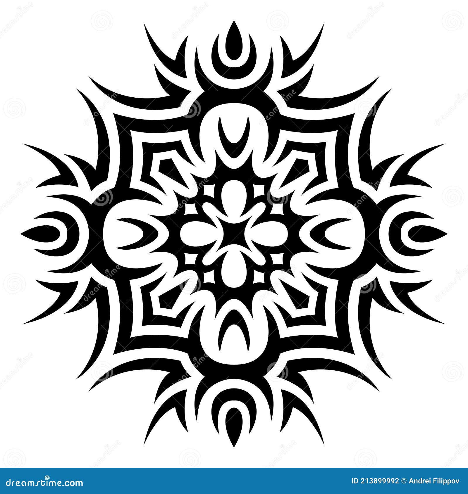 Clip Art with Abstract Tribal Tattoo Pattern Stock Vector ...