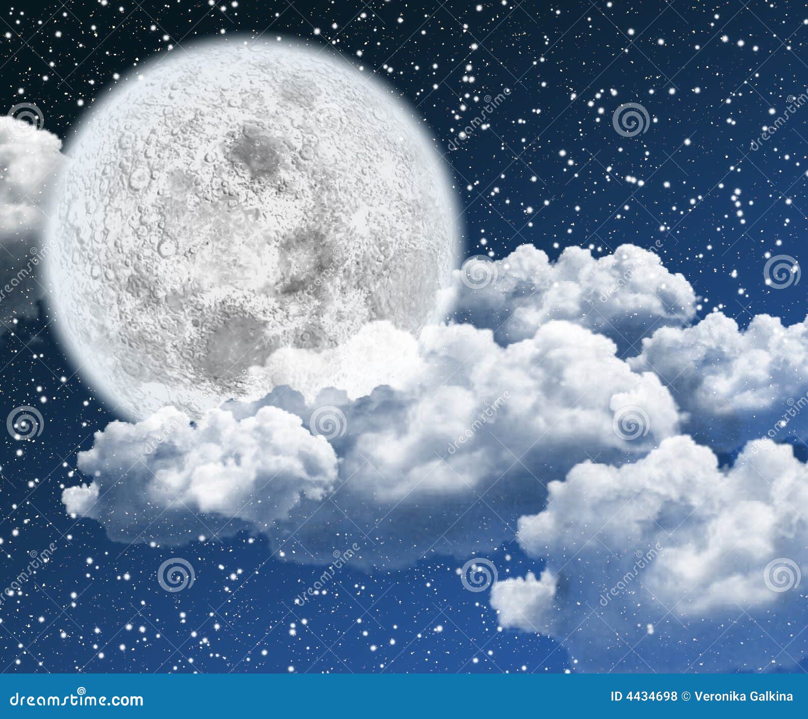 Beautiful moon night stock illustration. Illustration of magic ...