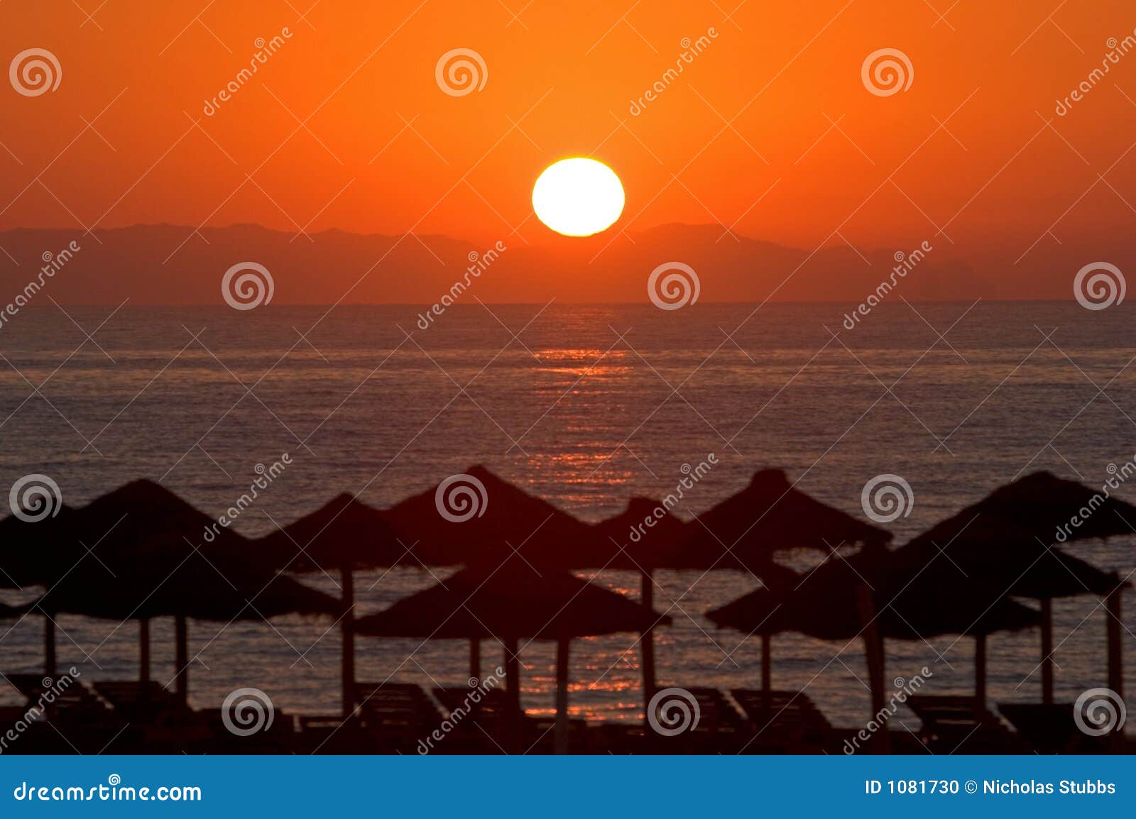 beautiful morning sunrise in roquetas del mar in spain