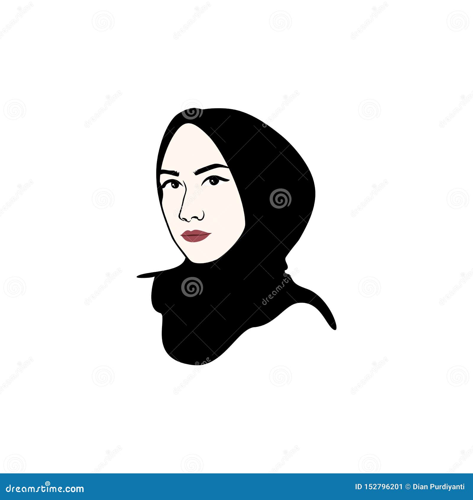 beautiful moslem girl hijab  , logo, icon, sign, 