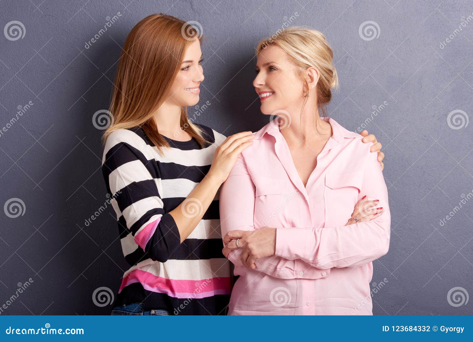 Beauty Picture Of Mother And Daughter In Studio Stock Photo - Getty Images
