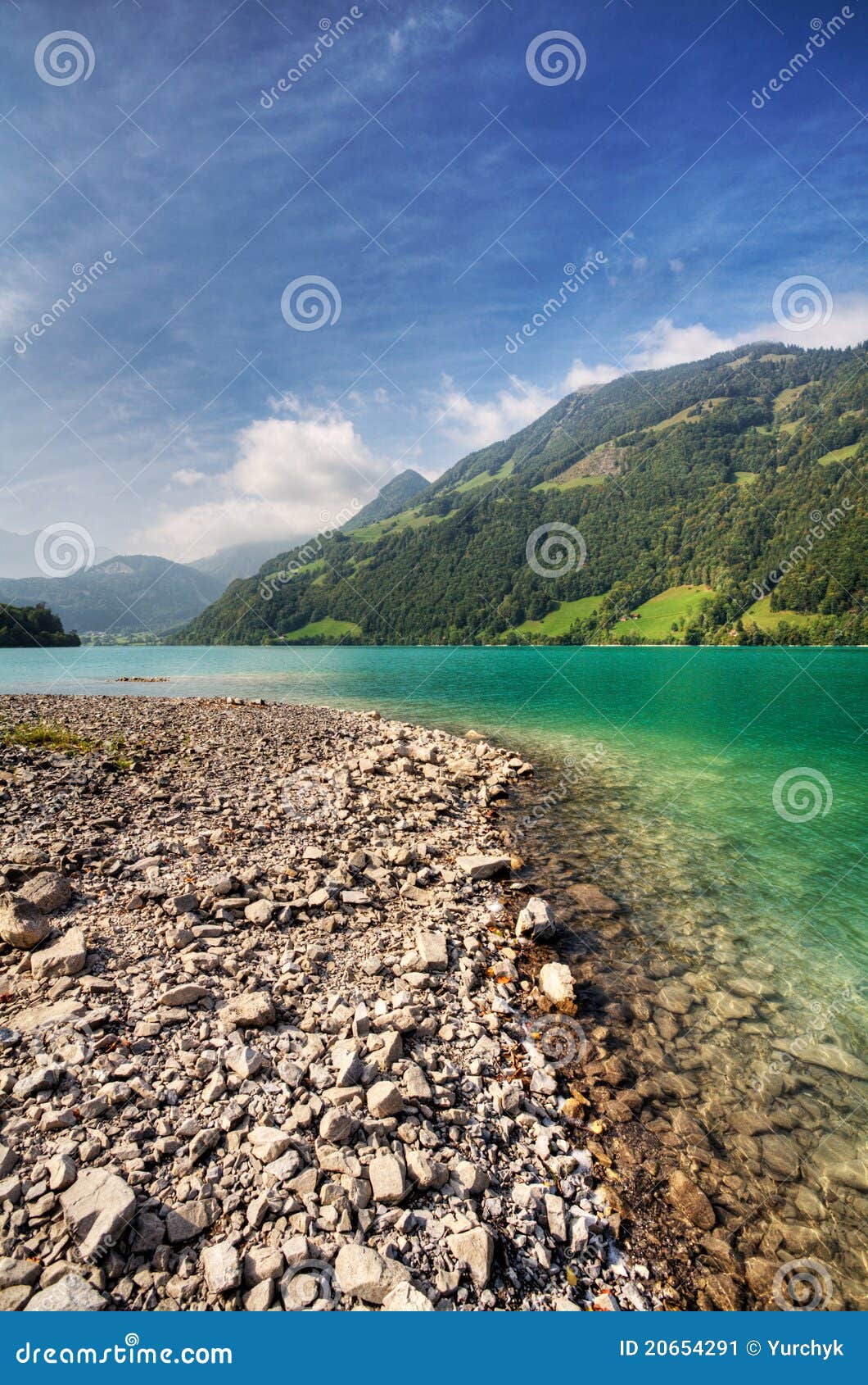 Beautiful Mountain Lake In Switzerland Stock Image Image Of