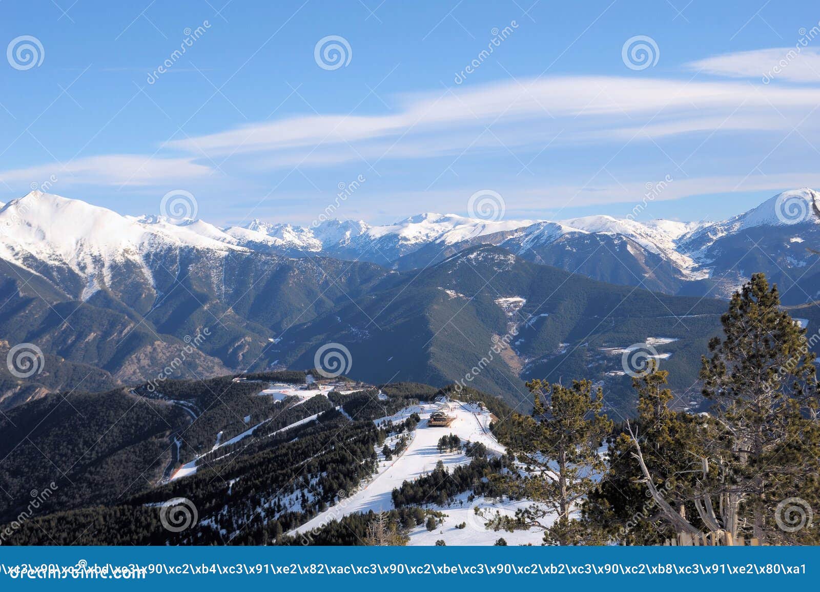 beautiful mountain landscape - vallnord, principality of andorra, europe.