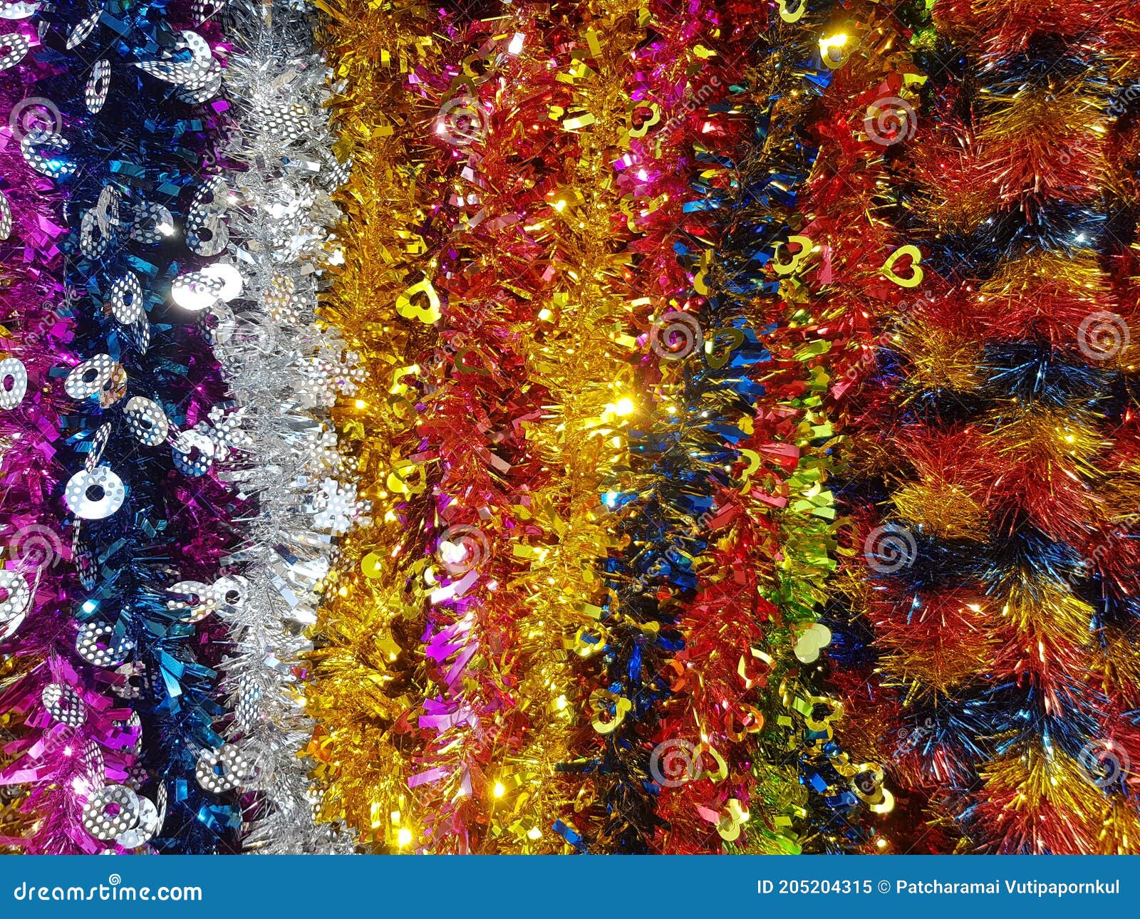 Beautiful Multi Colored Tinsel Decorate Your Home for Important ...