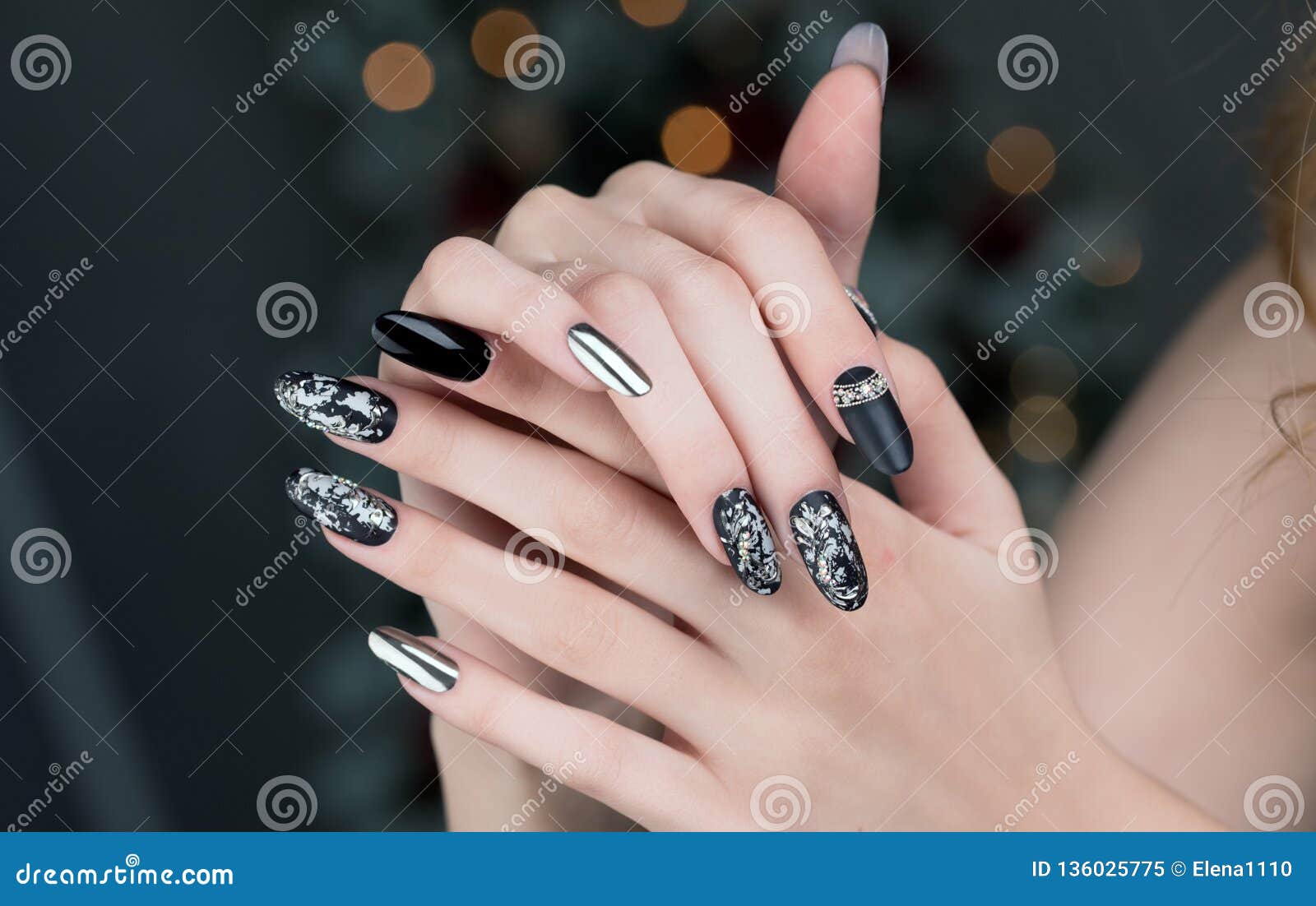 Beautiful Nail Art Manicure Stock Image Image Of Woman