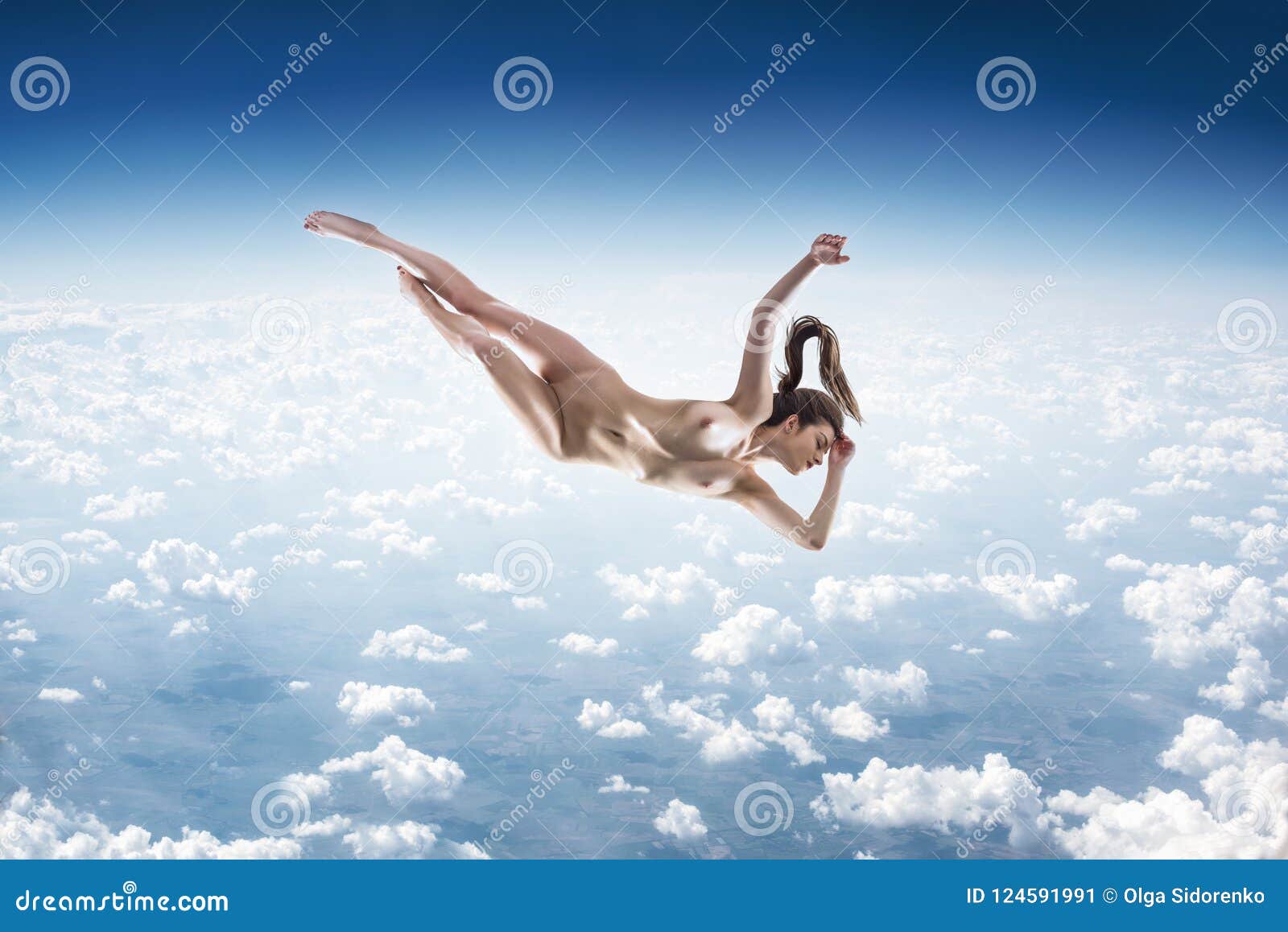 Naked Girl Falling