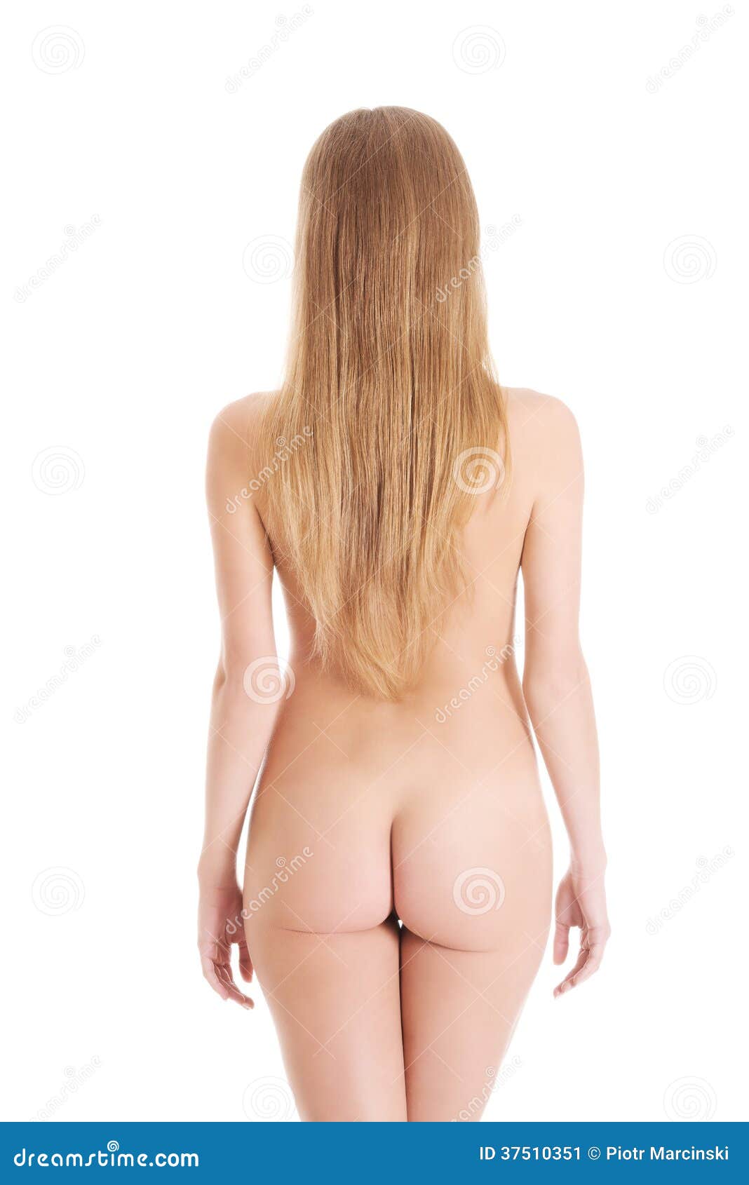 Naked female buttock