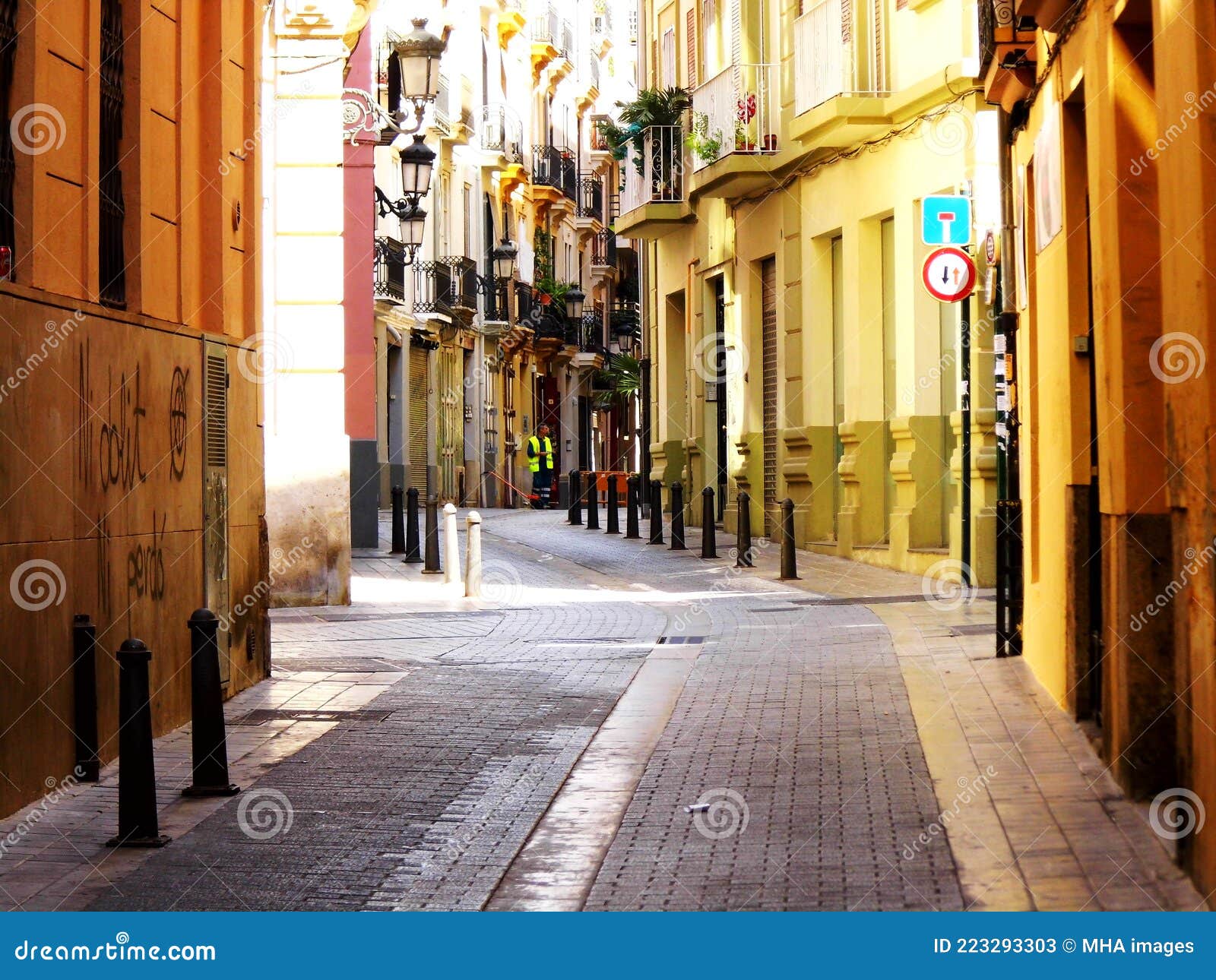 Beautiful Narrow Street View Stock Image - Image of narrow, road: 223293303