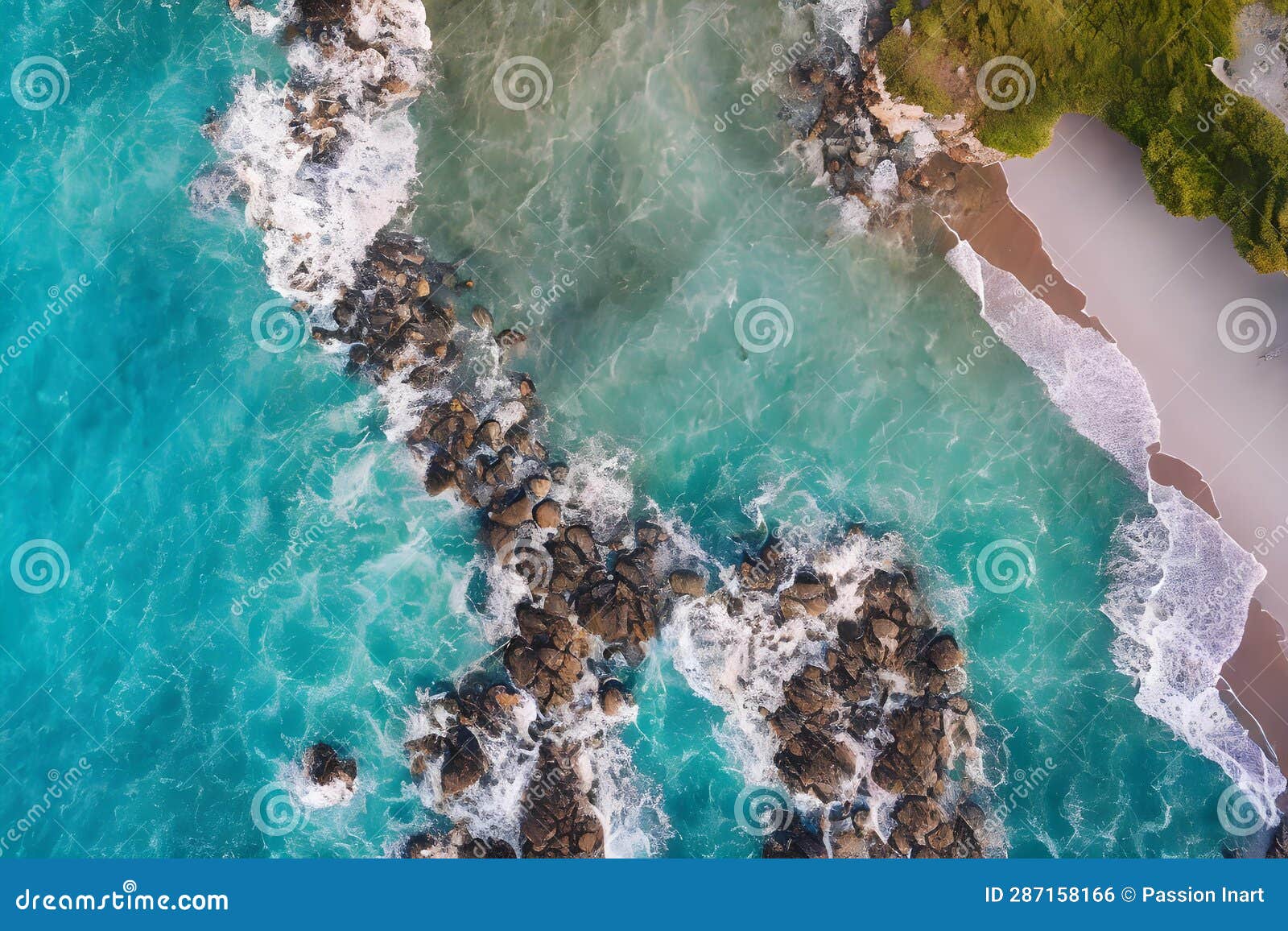 Aerial View Top Down Seashore Big Wave Crashing on Rock Cliff Stock ...