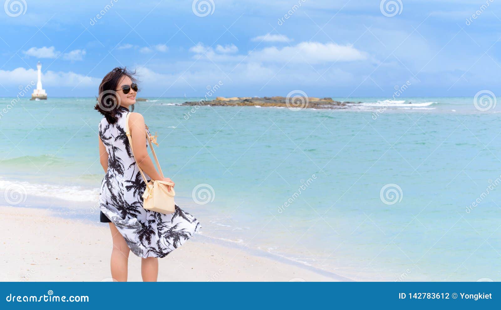 Woman Tourist on the Beach in Thailand Stock Photo - Image of satun ...