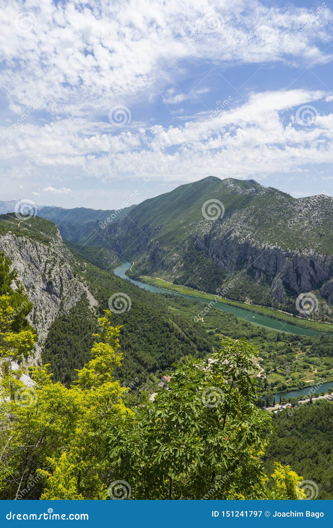 beautiful nature and landscape photo of omis in dalmatia croatia