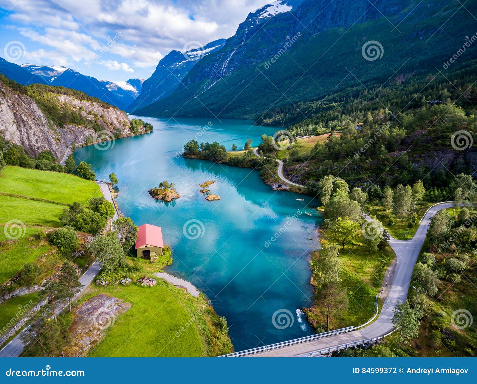 beautiful nature norway aerial photography.