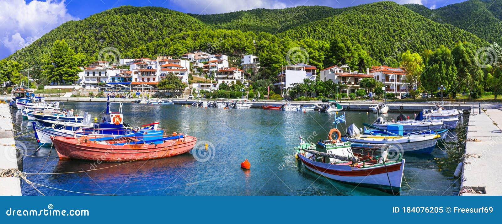Beautiful Neo Klima Village,panoramic View,Skopelos Island,Greece ...